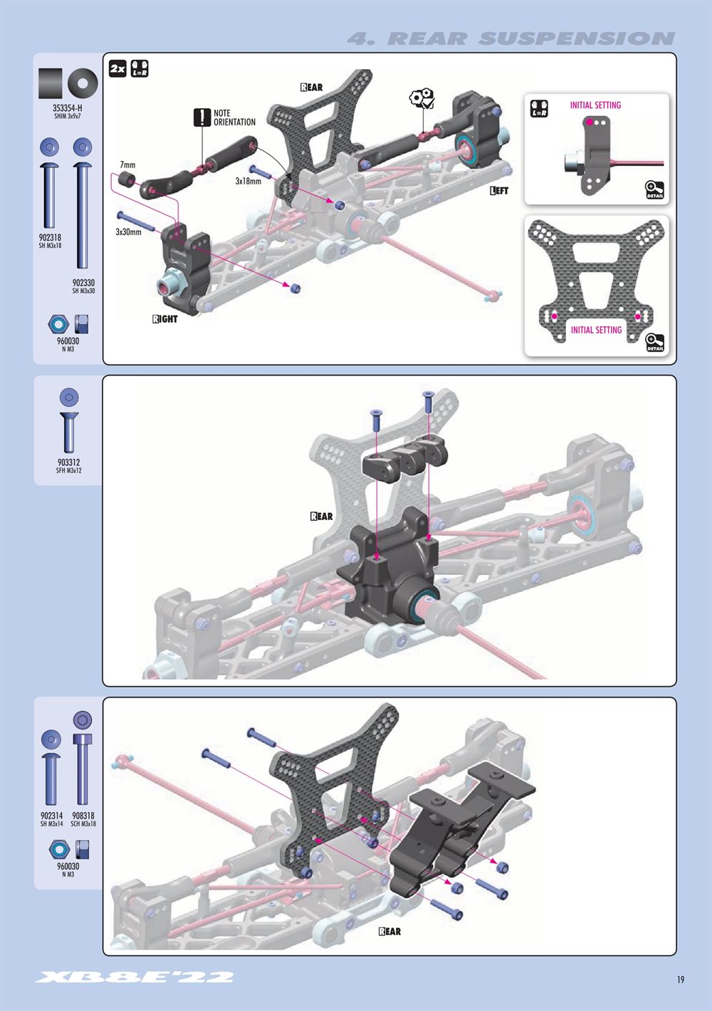 Xray - XB8E 2022 (XB8E'22) - Manual - Page 19