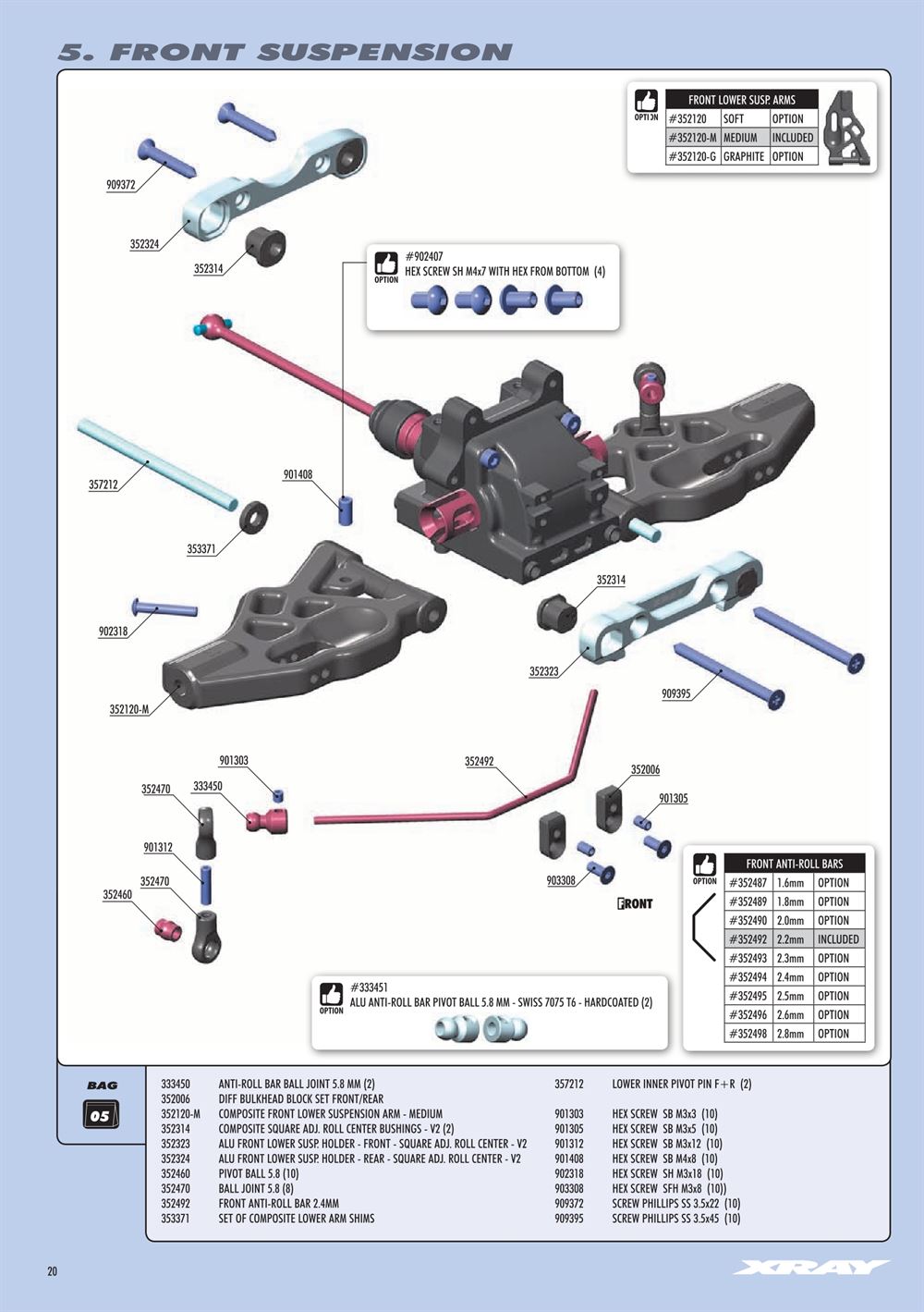 Xray - XB8E 2022 (XB8E'22) - Manual - Page 20