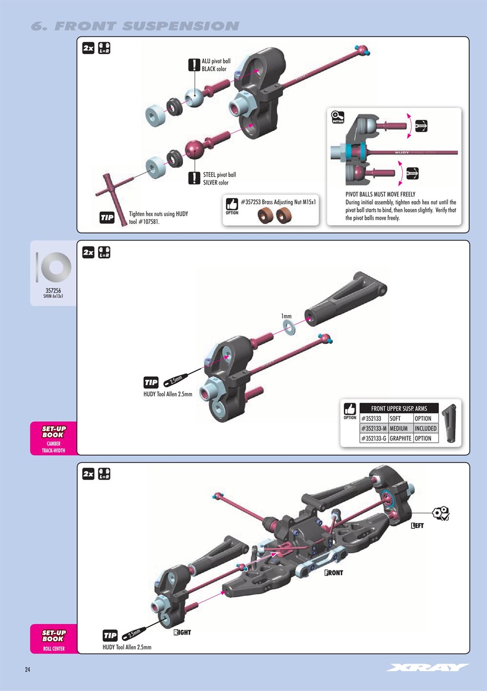 Xray - XB8E 2022 (XB8E'22) - Manual - Page 24