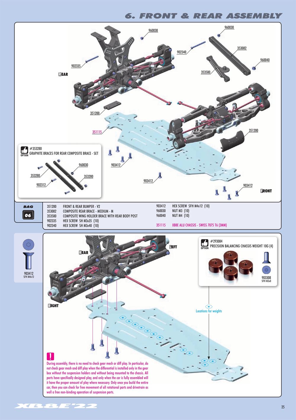 Xray - XB8E 2022 (XB8E'22) - Manual - Page 25