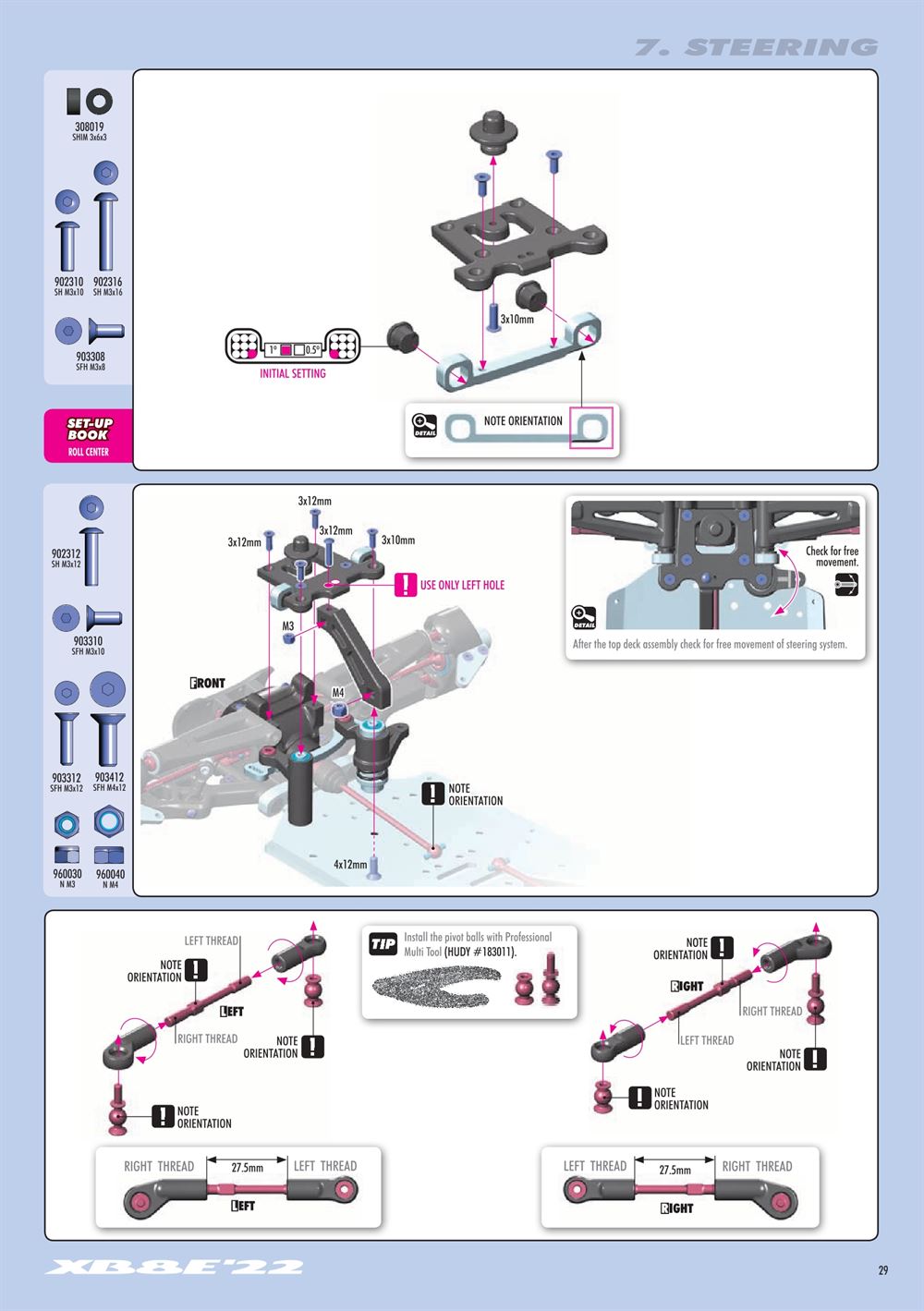 Xray - XB8E 2022 (XB8E'22) - Manual - Page 29