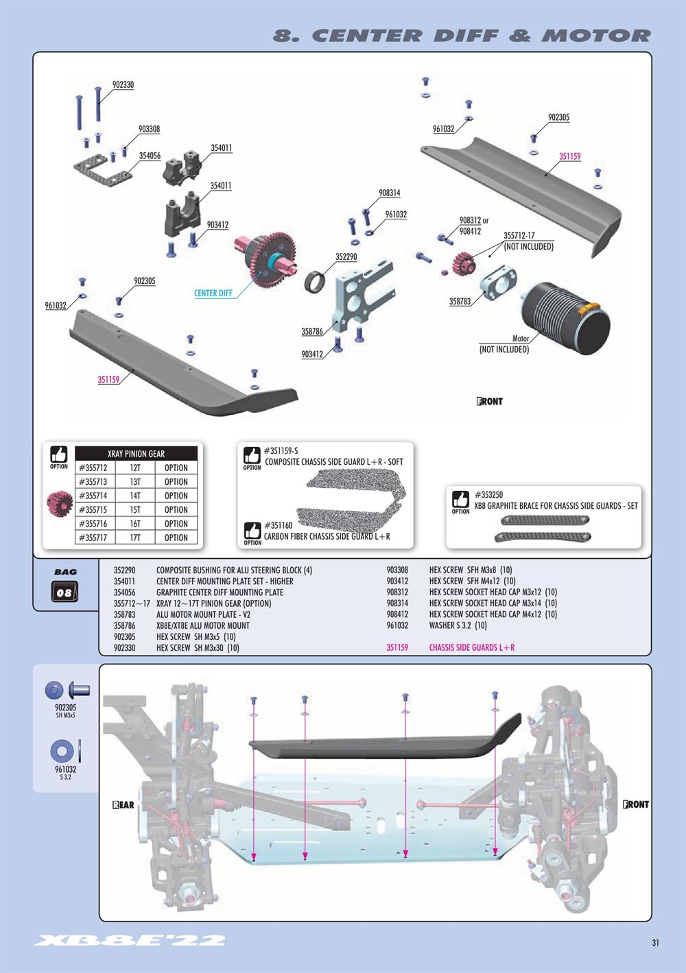 Xray - XB8E 2022 (XB8E'22) - Manual - Page 31