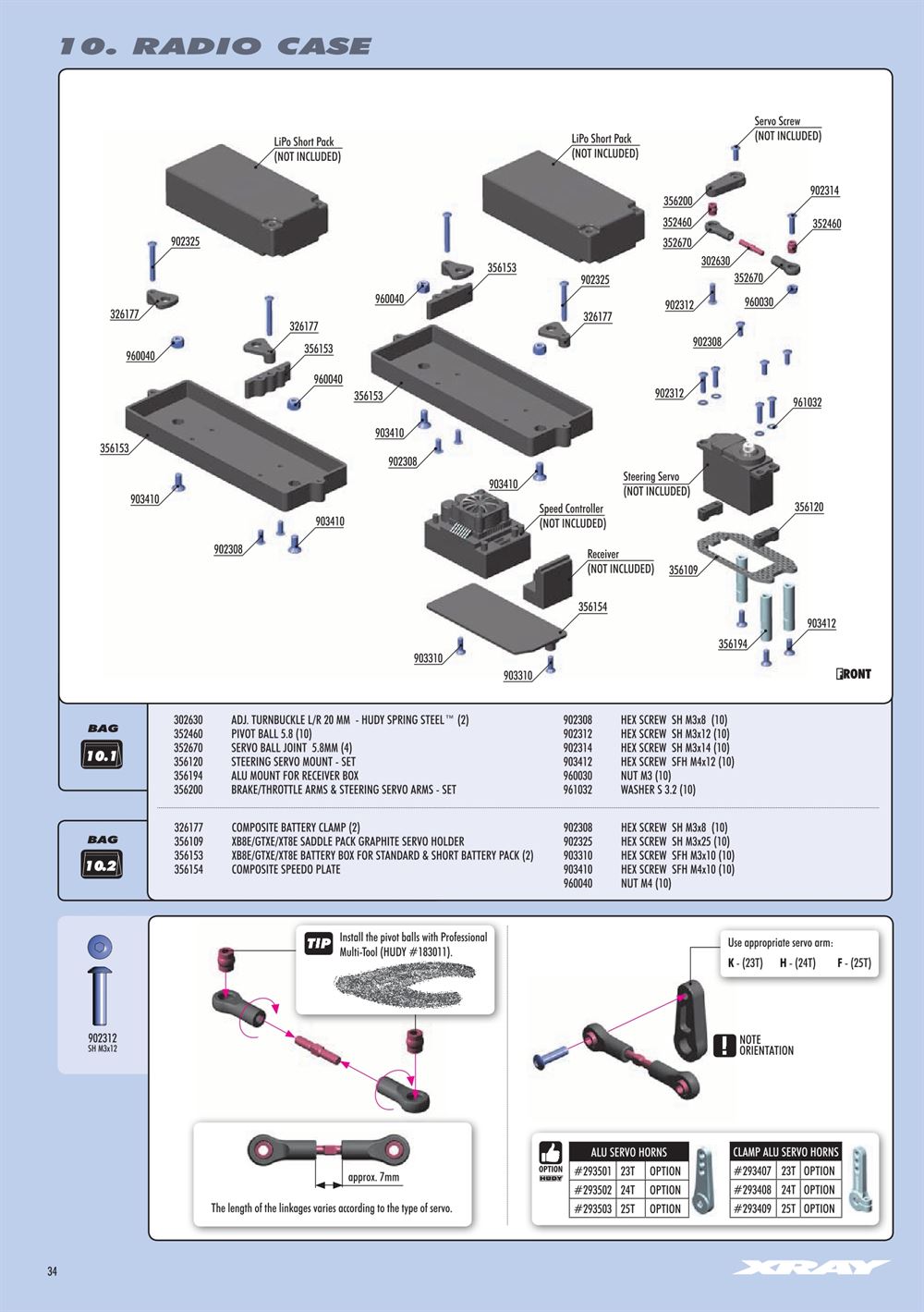 Xray - XB8E 2022 (XB8E'22) - Manual - Page 34