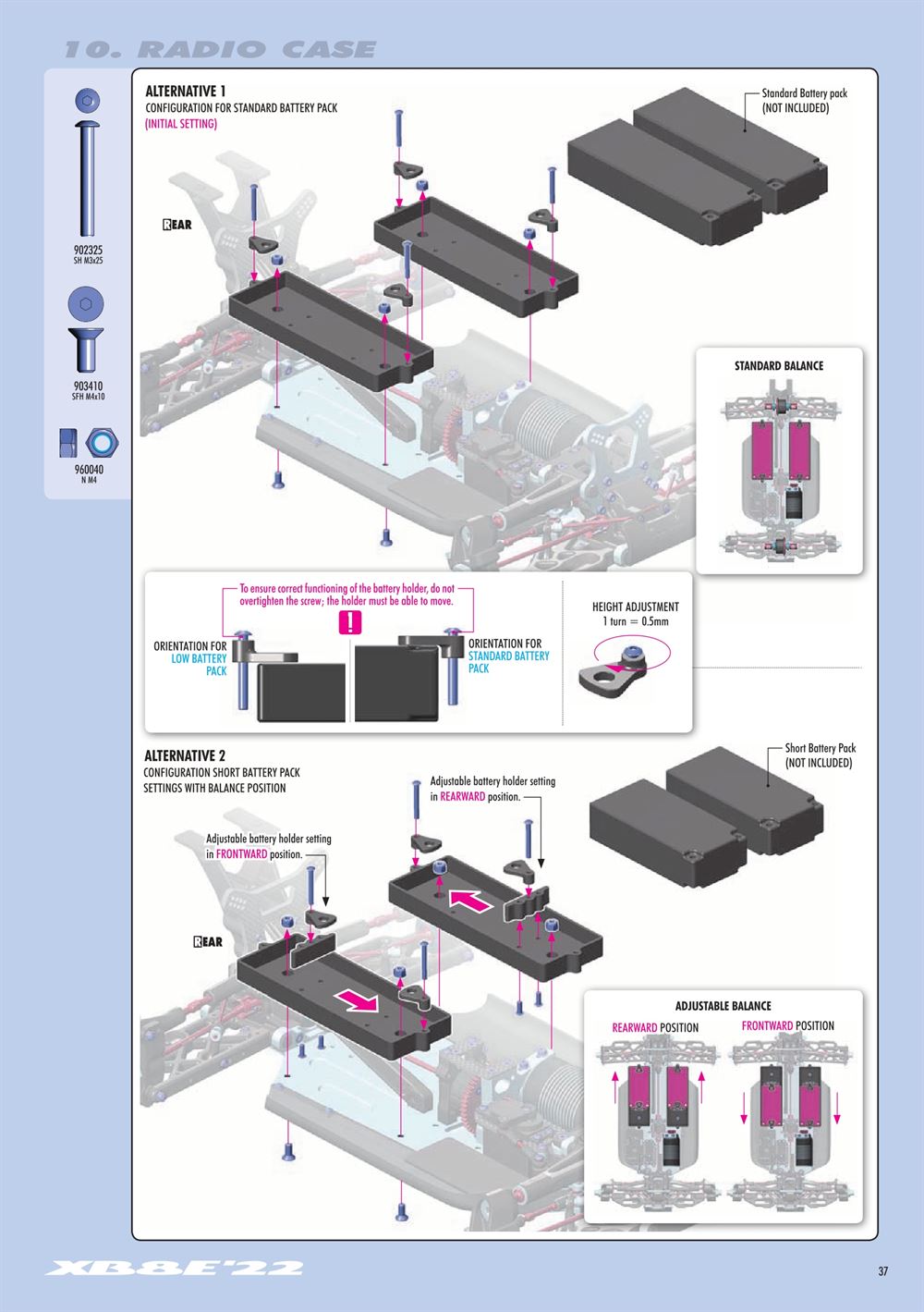 Xray - XB8E 2022 (XB8E'22) - Manual - Page 37