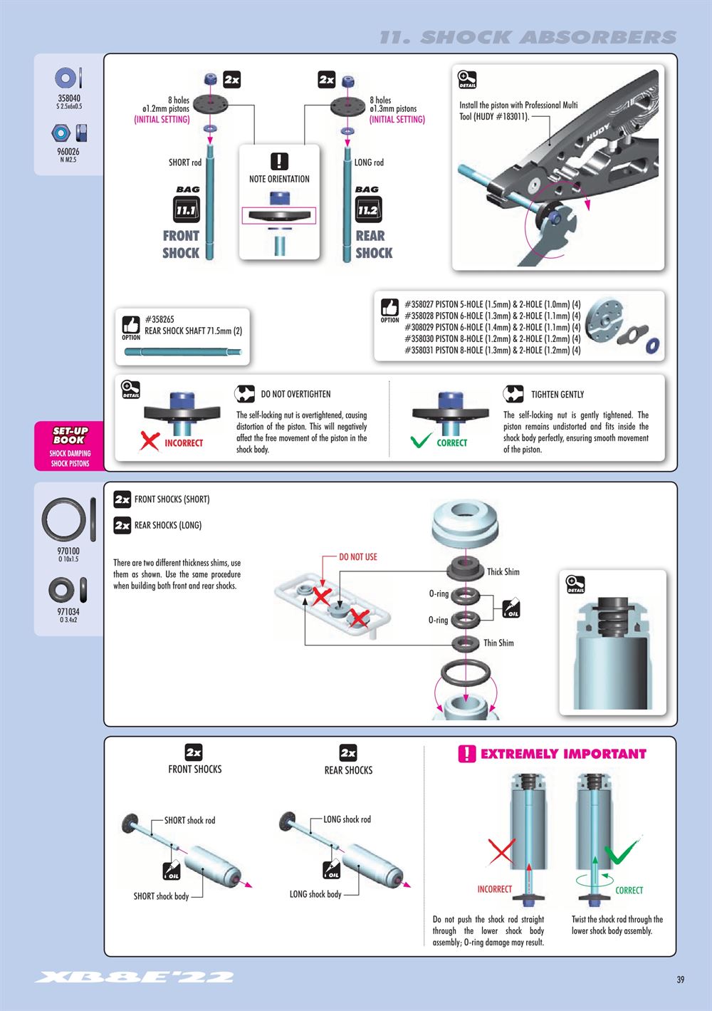 Xray - XB8E 2022 (XB8E'22) - Manual - Page 39