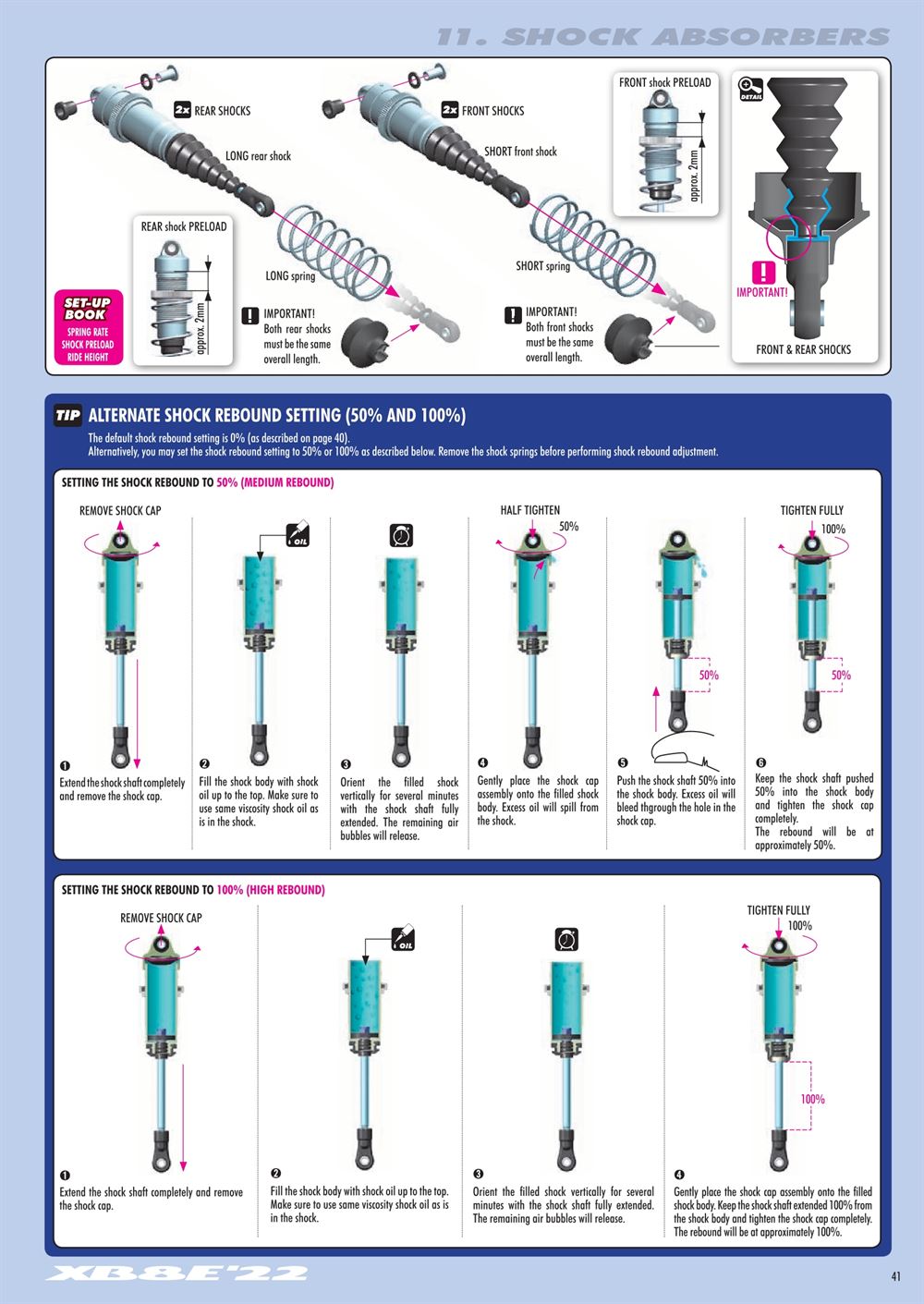 Xray - XB8E 2022 (XB8E'22) - Manual - Page 41