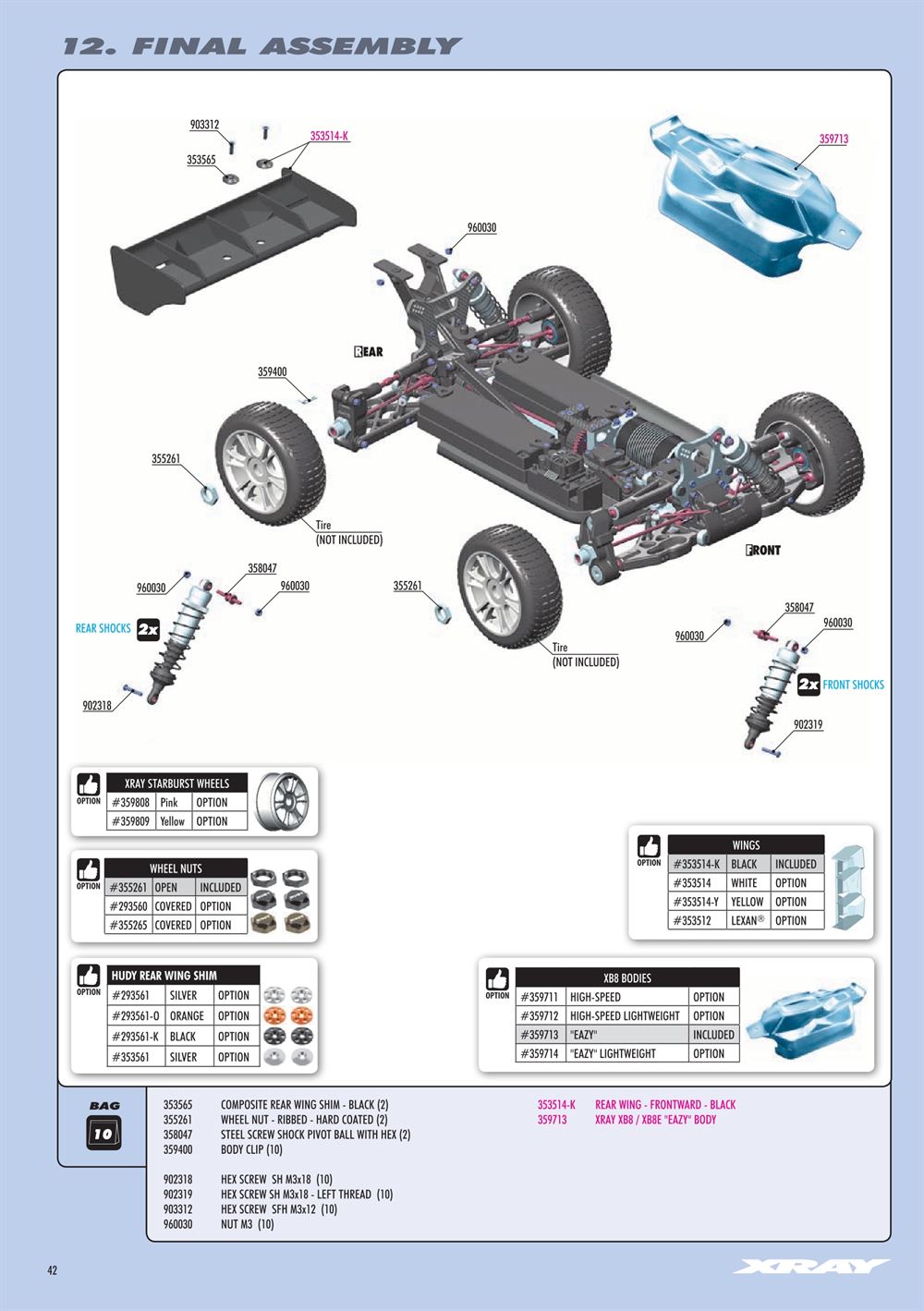 Xray - XB8E 2022 (XB8E'22) - Manual - Page 42