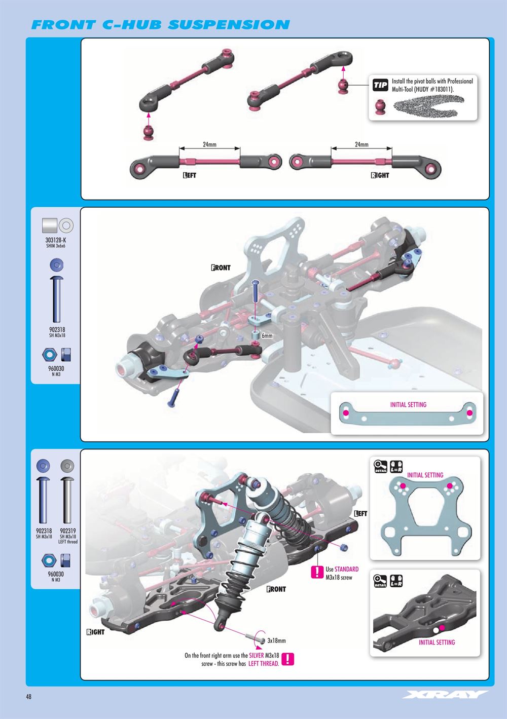 Xray - XB8E 2022 (XB8E'22) - Manual - Page 48
