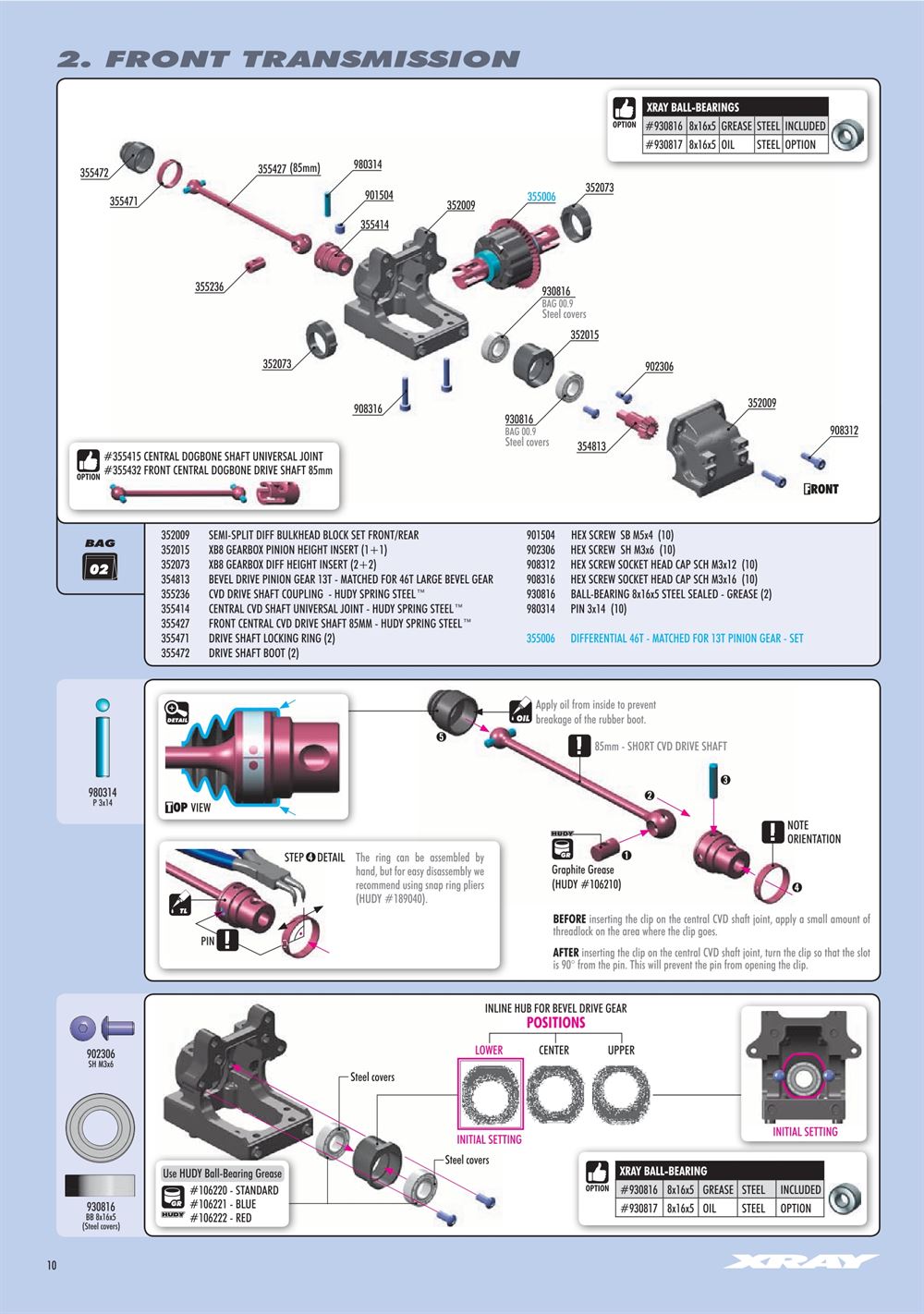 Xray - XB8E 2023 (XB8E'23) - Manual - Page 10