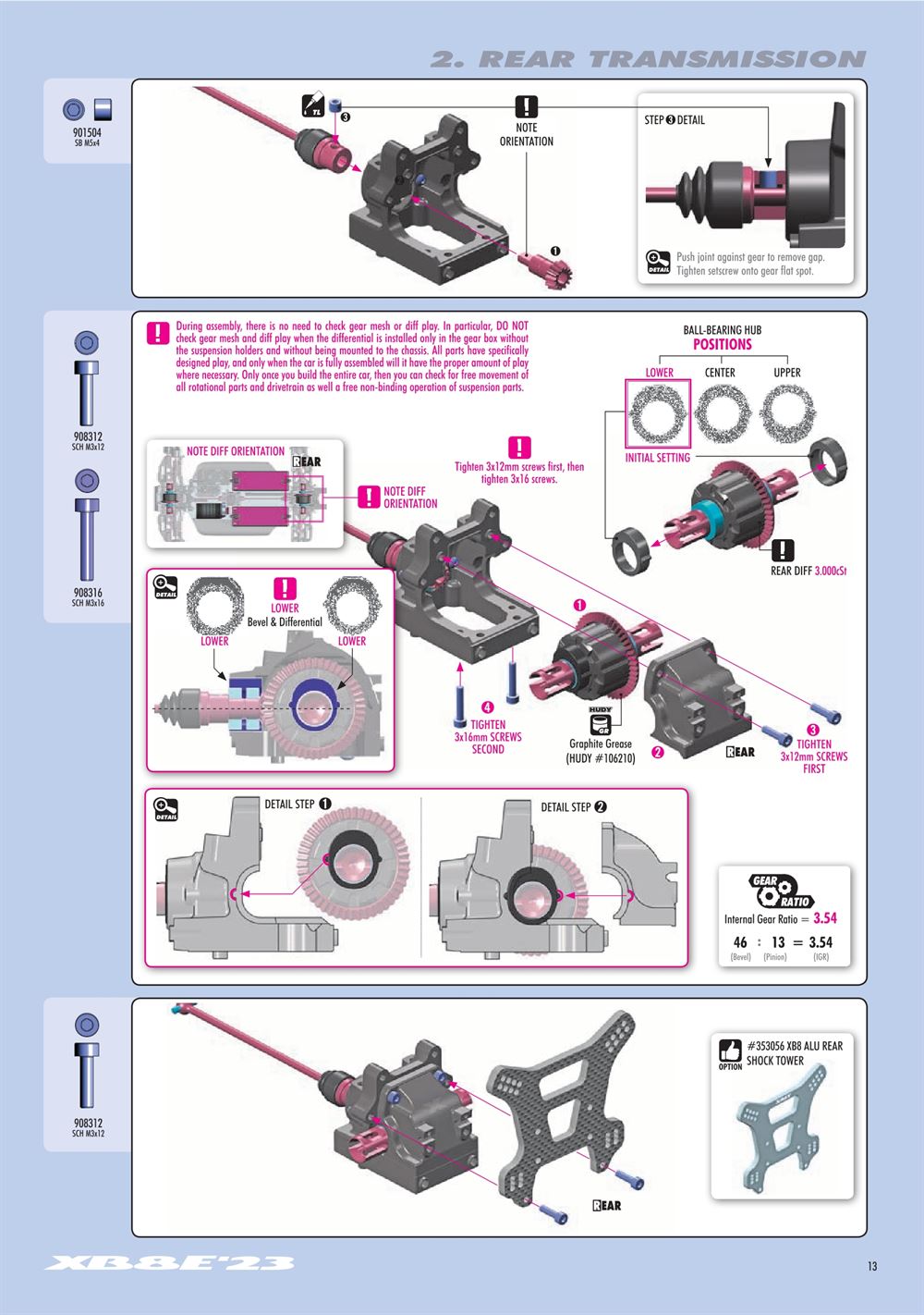 Xray - XB8E 2023 (XB8E'23) - Manual - Page 13