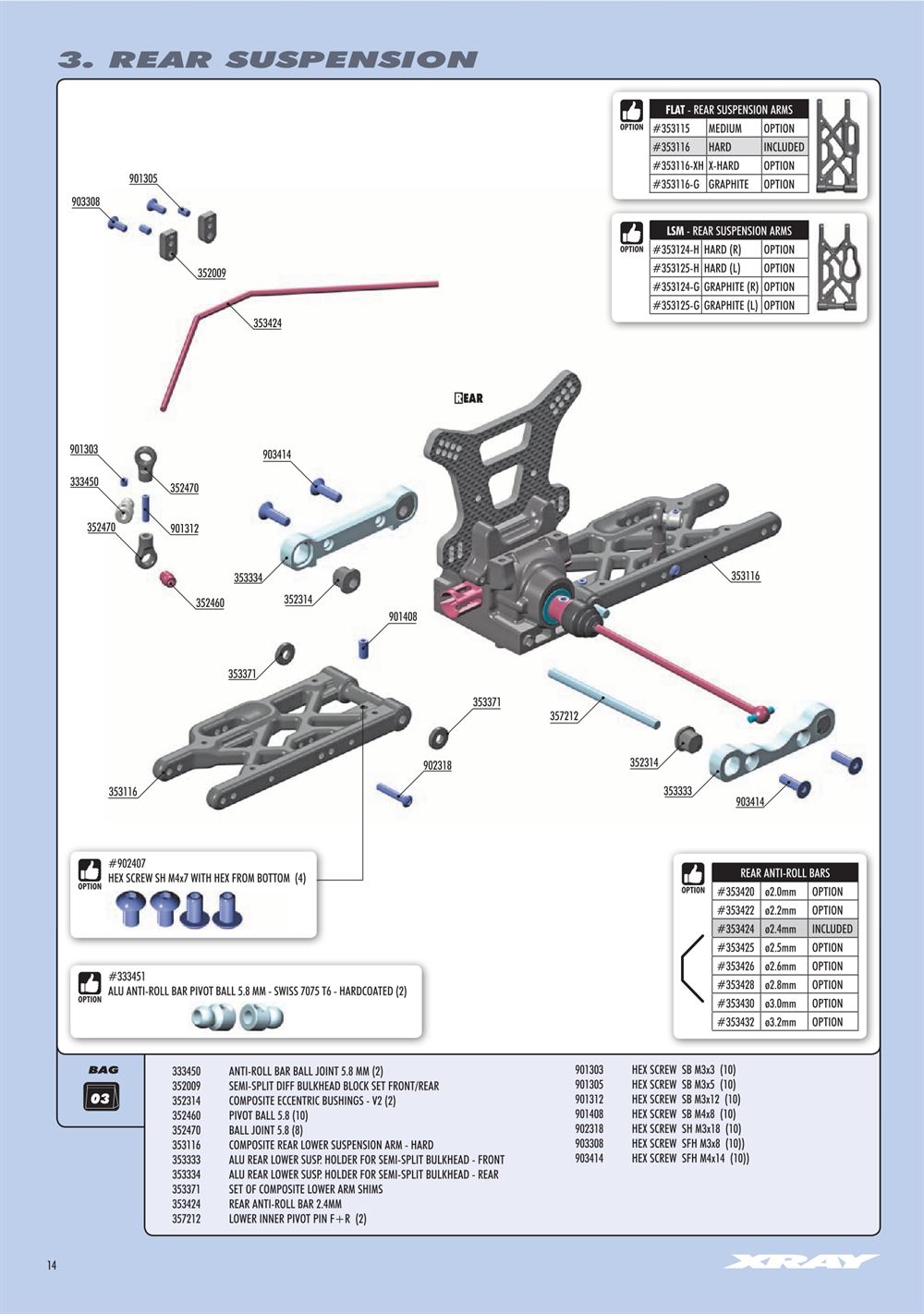Xray - XB8E 2023 (XB8E'23) - Manual - Page 14
