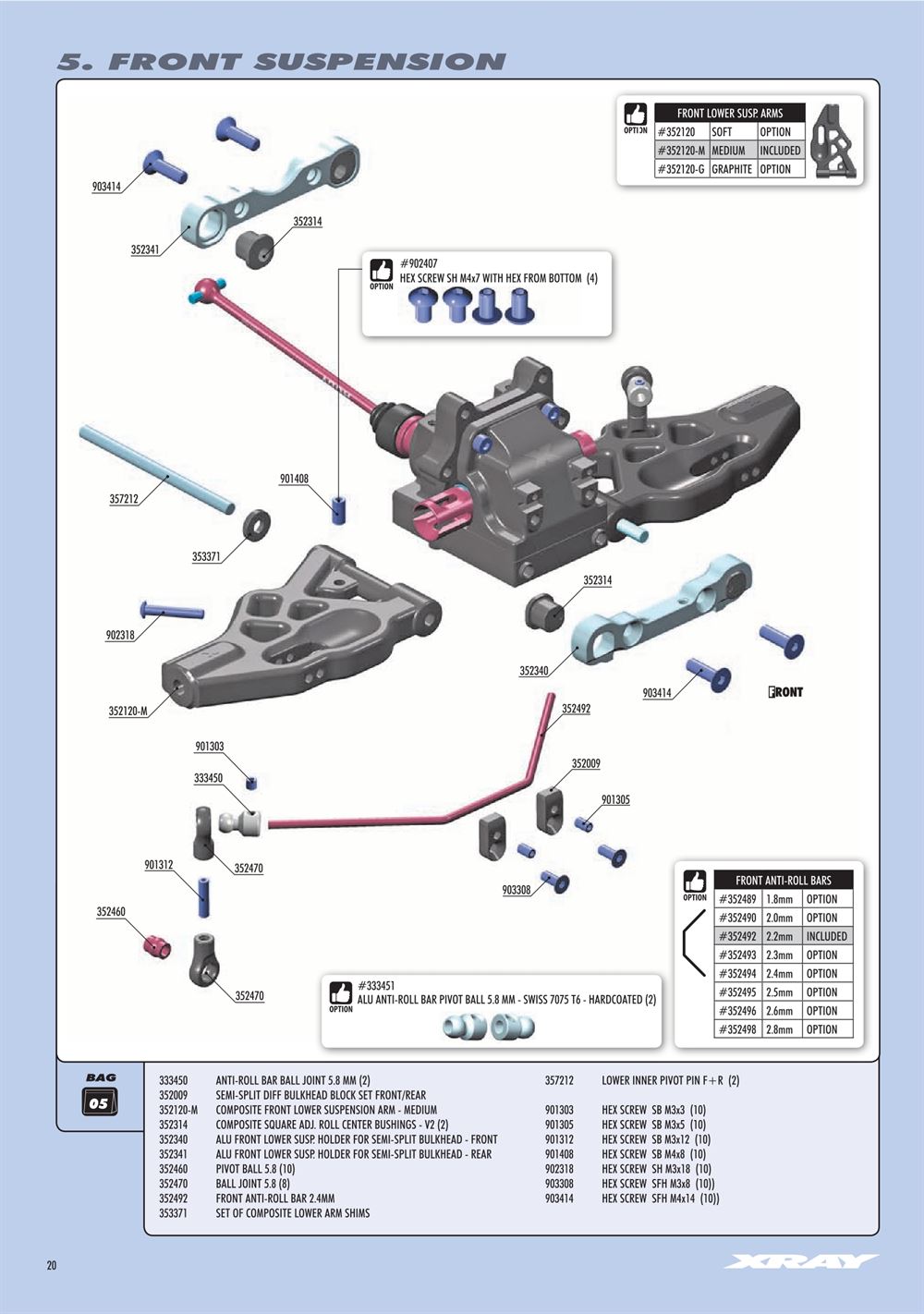 Xray - XB8E 2023 (XB8E'23) - Manual - Page 20