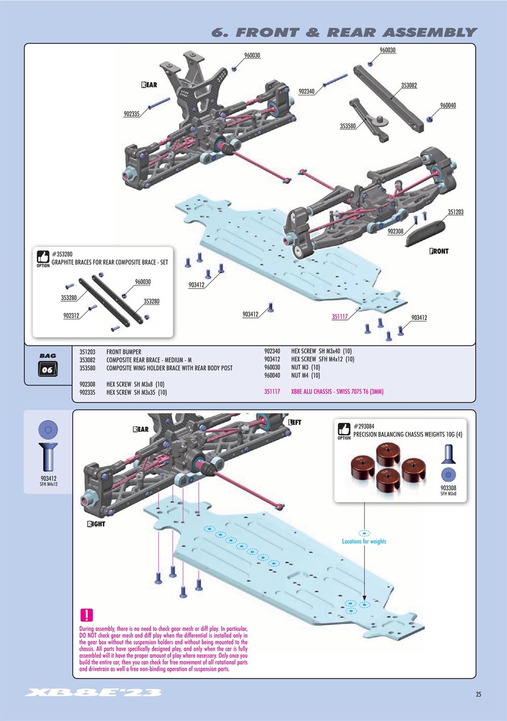 Xray - XB8E 2023 (XB8E'23) - Manual - Page 25