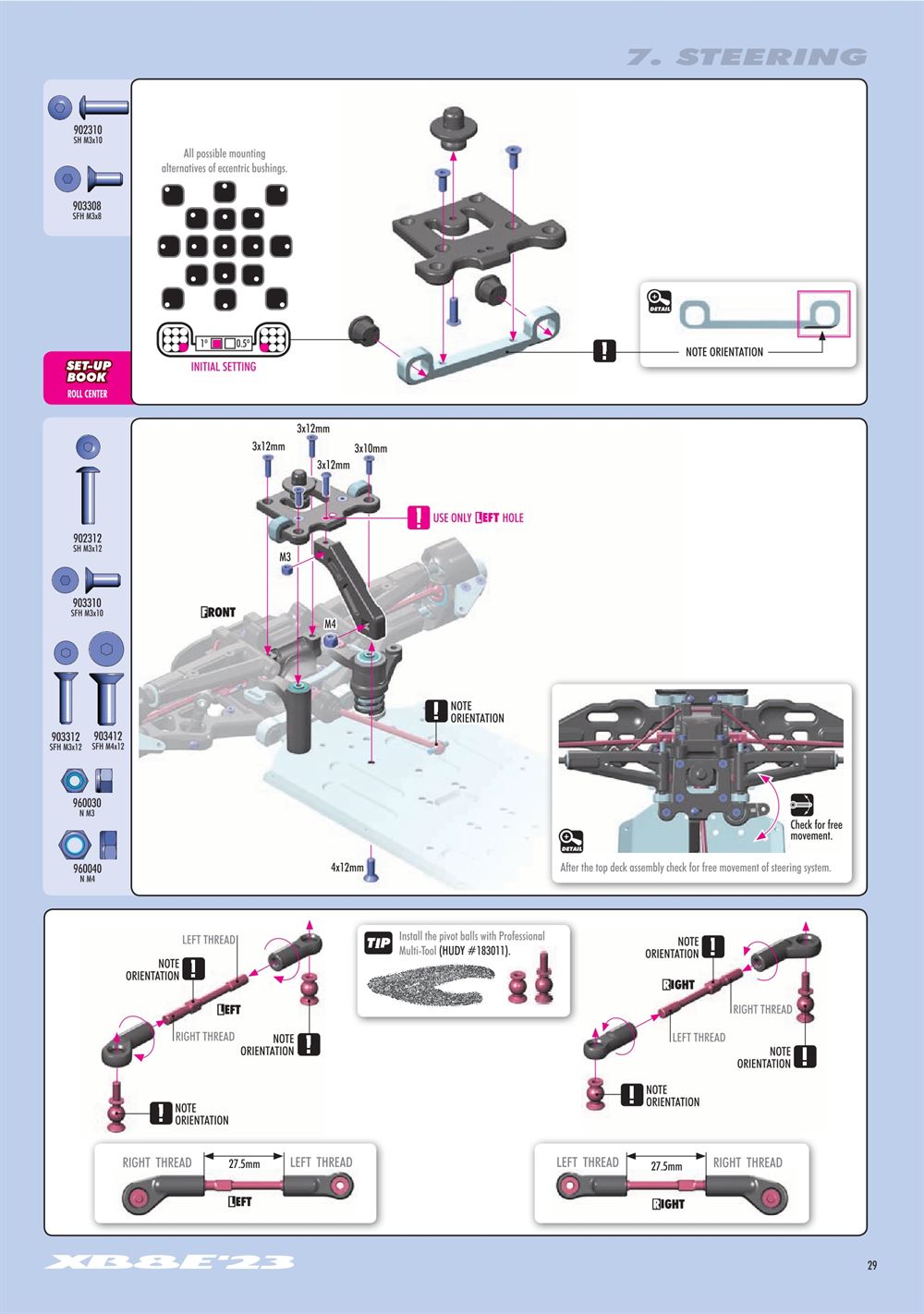 Xray - XB8E 2023 (XB8E'23) - Manual - Page 29