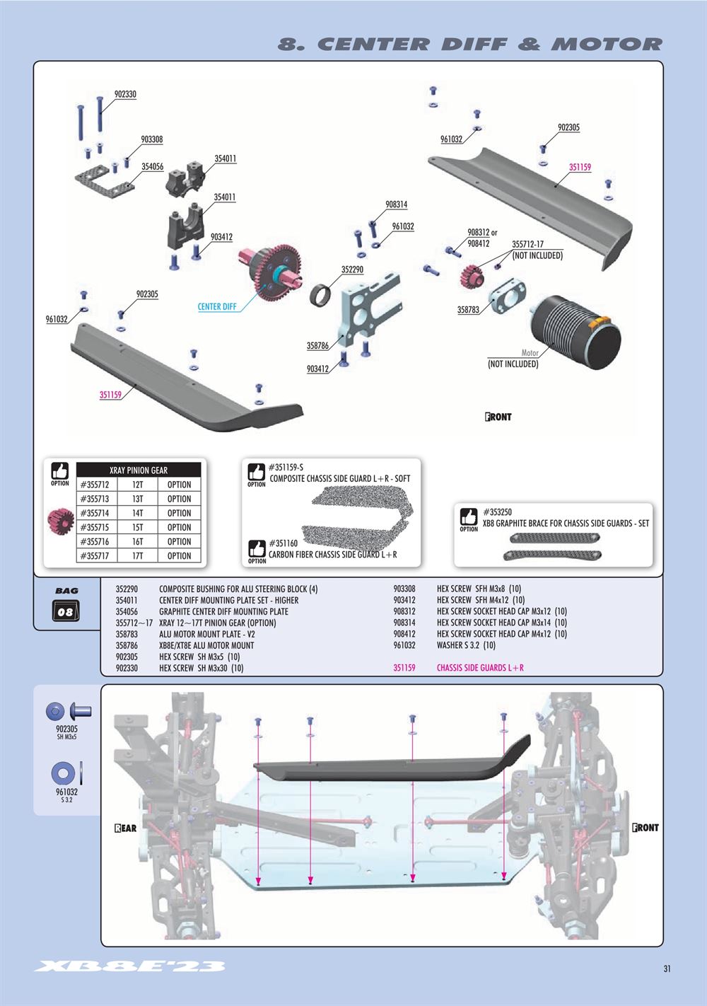 Xray - XB8E 2023 (XB8E'23) - Manual - Page 31