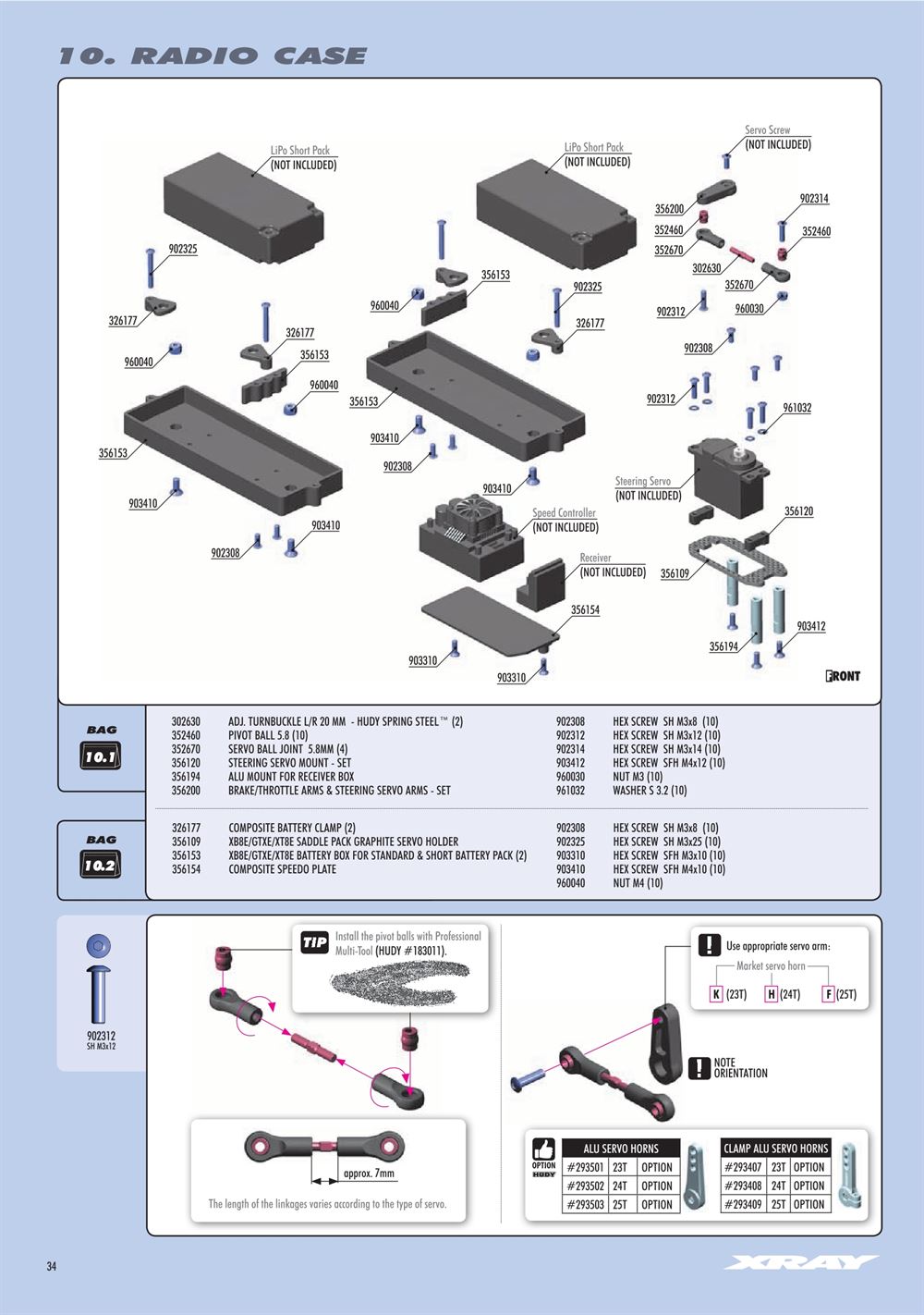 Xray - XB8E 2023 (XB8E'23) - Manual - Page 34