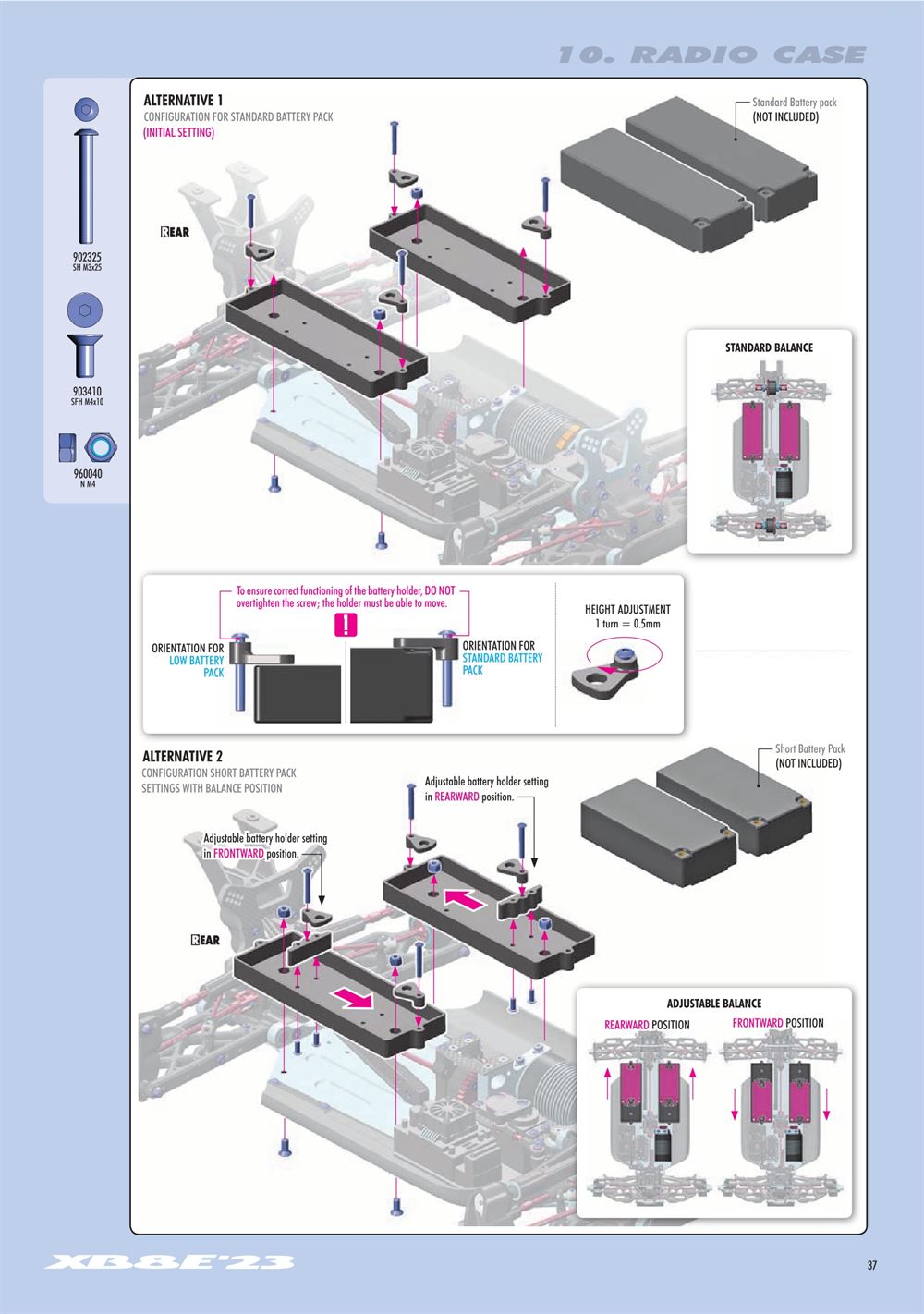 Xray - XB8E 2023 (XB8E'23) - Manual - Page 37