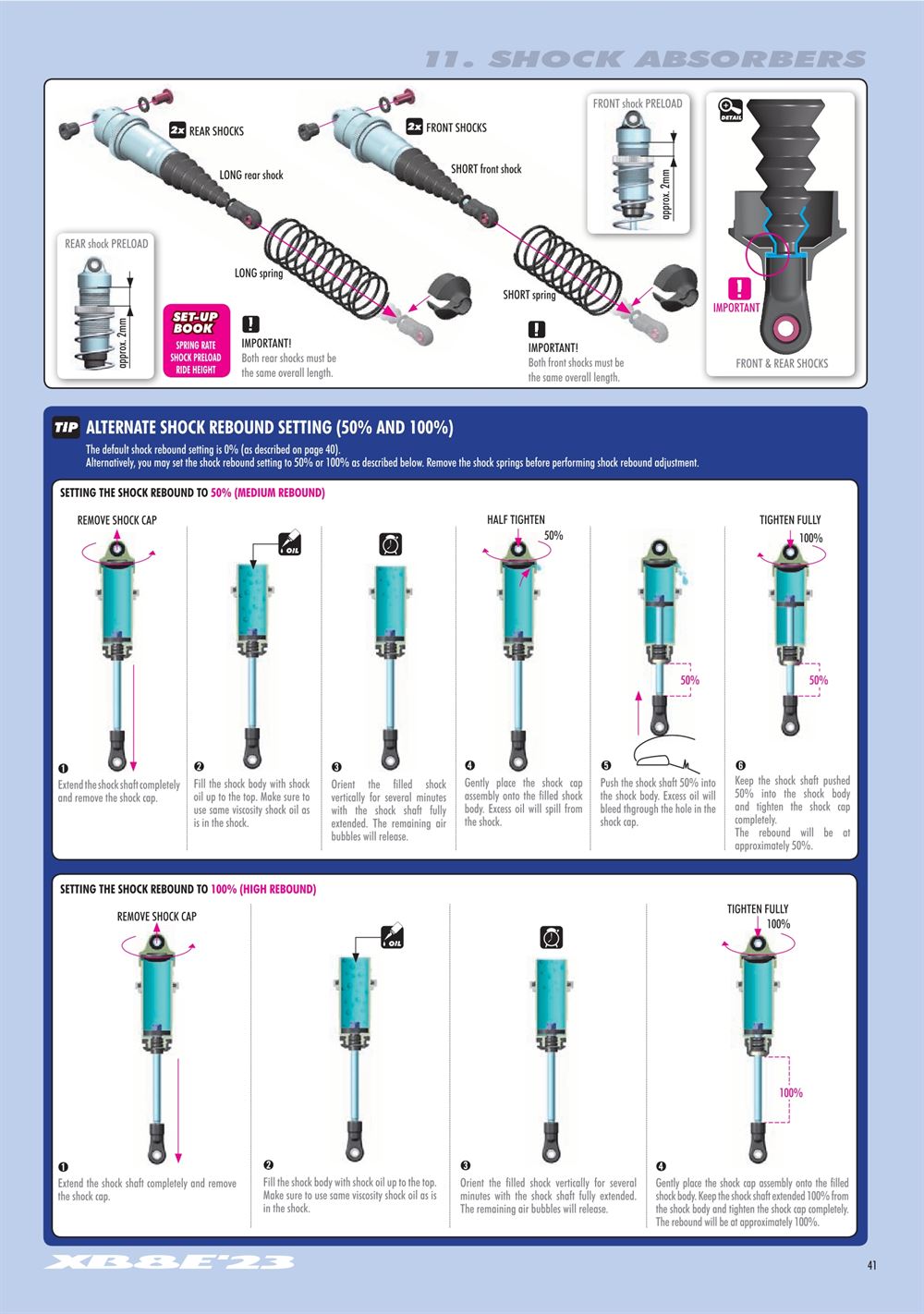Xray - XB8E 2023 (XB8E'23) - Manual - Page 41
