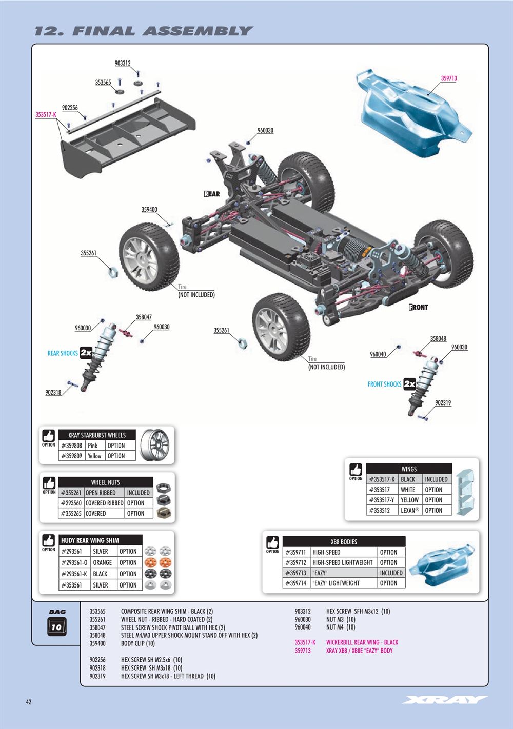 Xray - XB8E 2023 (XB8E'23) - Manual - Page 42