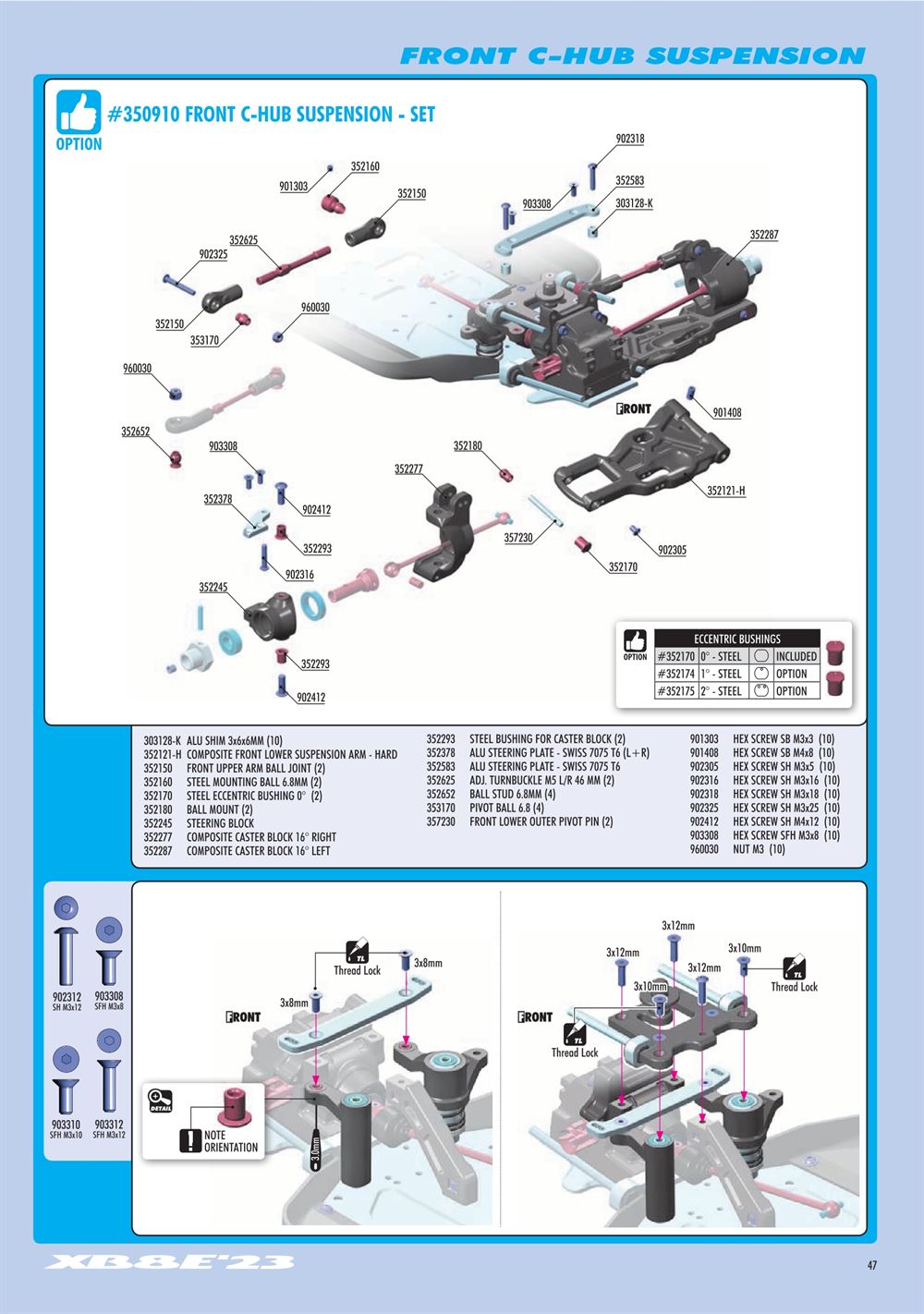 Xray - XB8E 2023 (XB8E'23) - Manual - Page 47