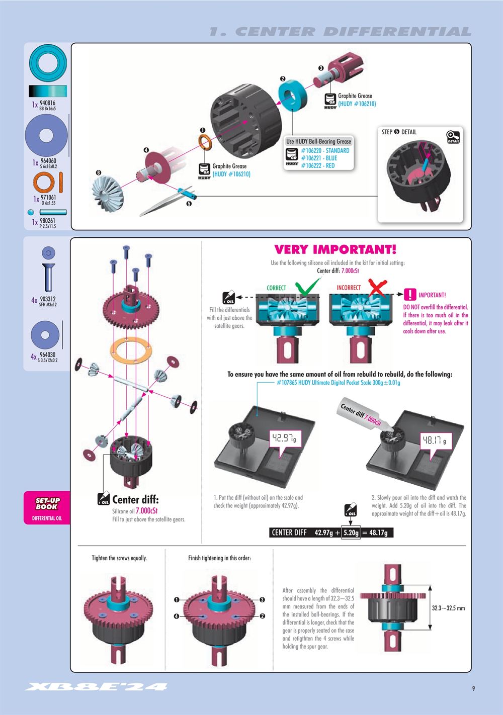 Xray - XB8E 2024 (XB8E'24) - Manual - Page 9