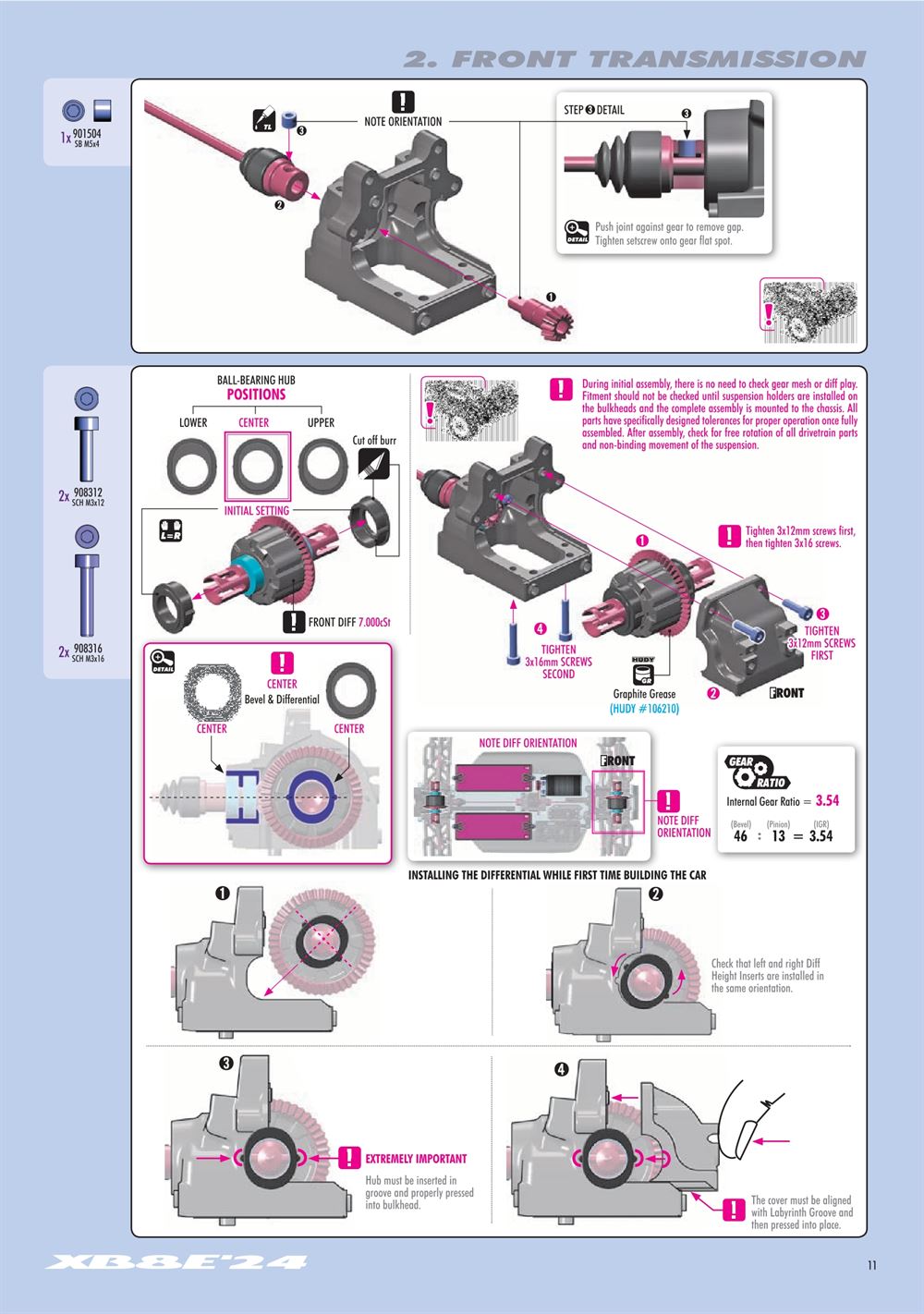 Xray - XB8E 2024 (XB8E'24) - Manual - Page 11
