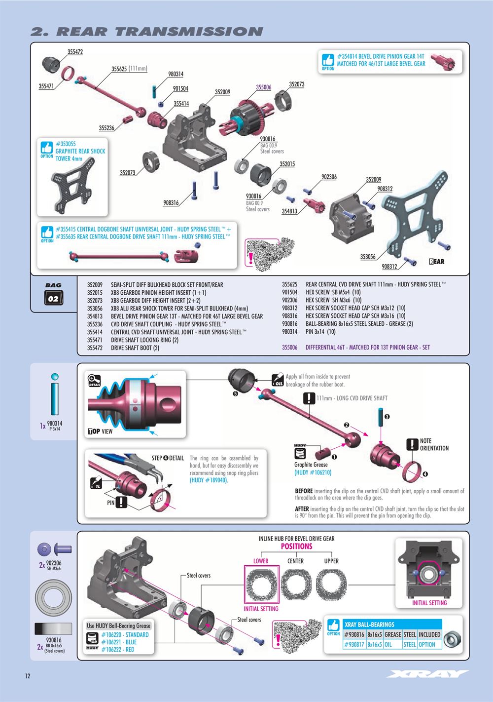 Xray - XB8E 2024 (XB8E'24) - Manual - Page 12