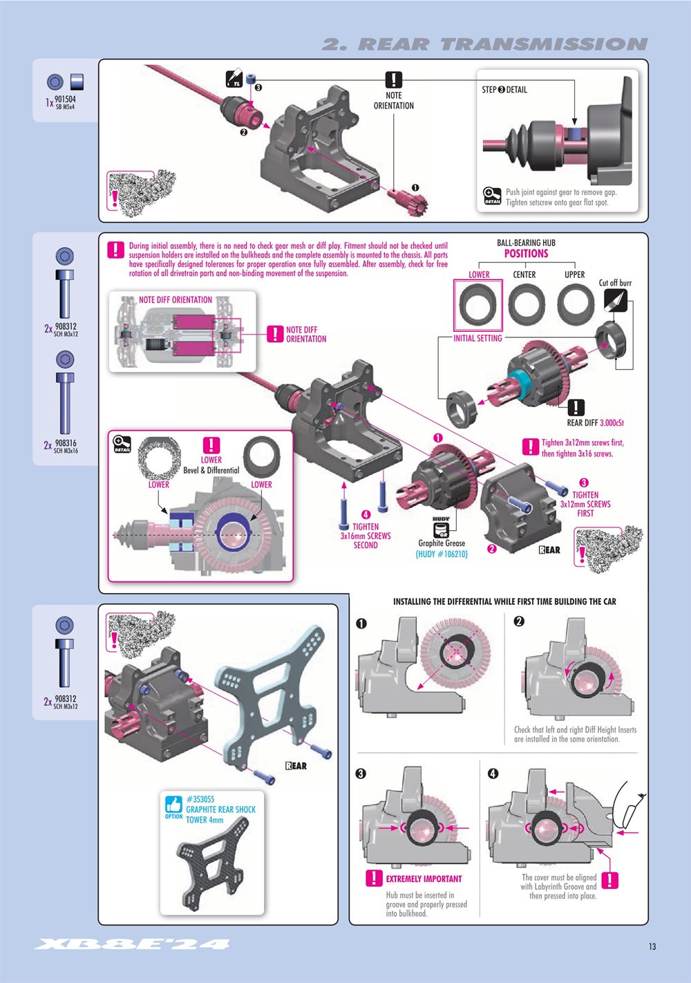 Xray - XB8E 2024 (XB8E'24) - Manual - Page 13