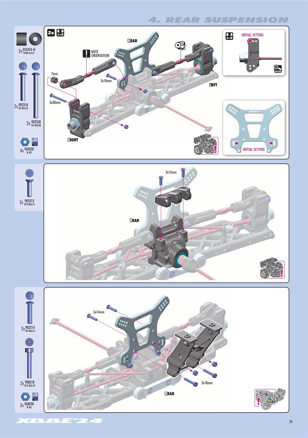 Xray - XB8E 2024 (XB8E'24) - Manual - Page 19