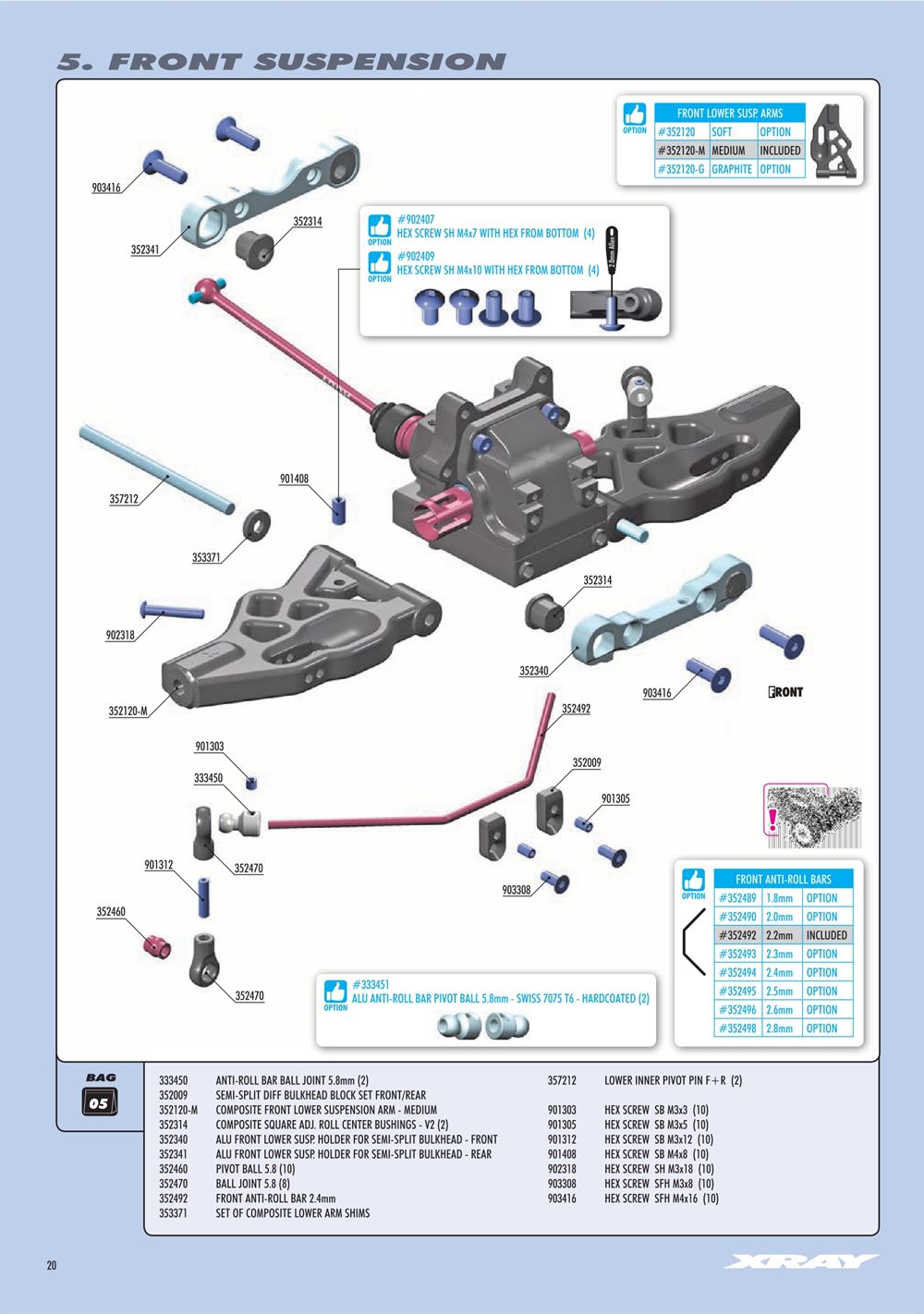 Xray - XB8E 2024 (XB8E'24) - Manual - Page 20