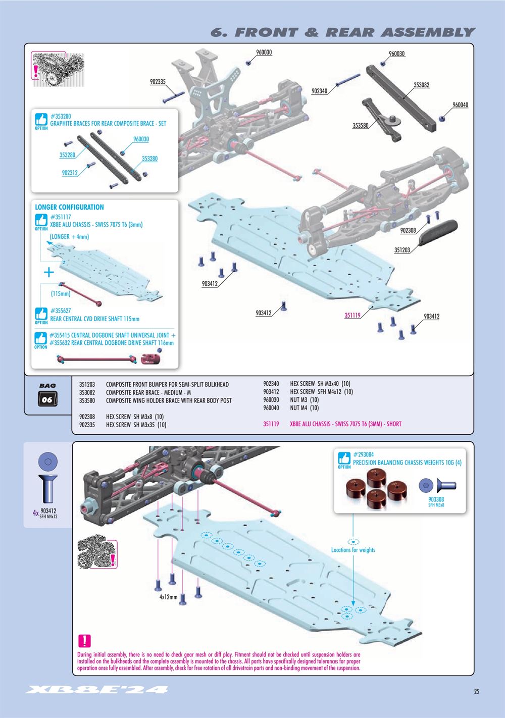 Xray - XB8E 2024 (XB8E'24) - Manual - Page 25
