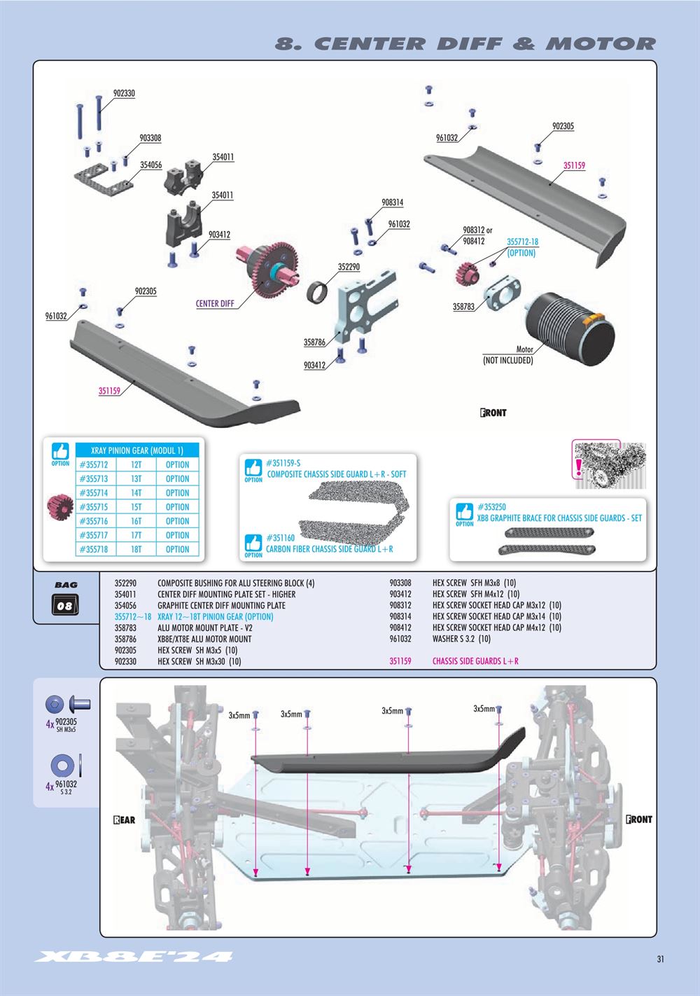Xray - XB8E 2024 (XB8E'24) - Manual - Page 31