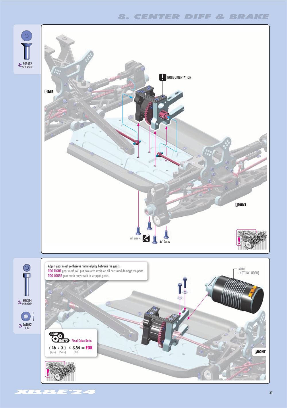 Xray - XB8E 2024 (XB8E'24) - Manual - Page 33