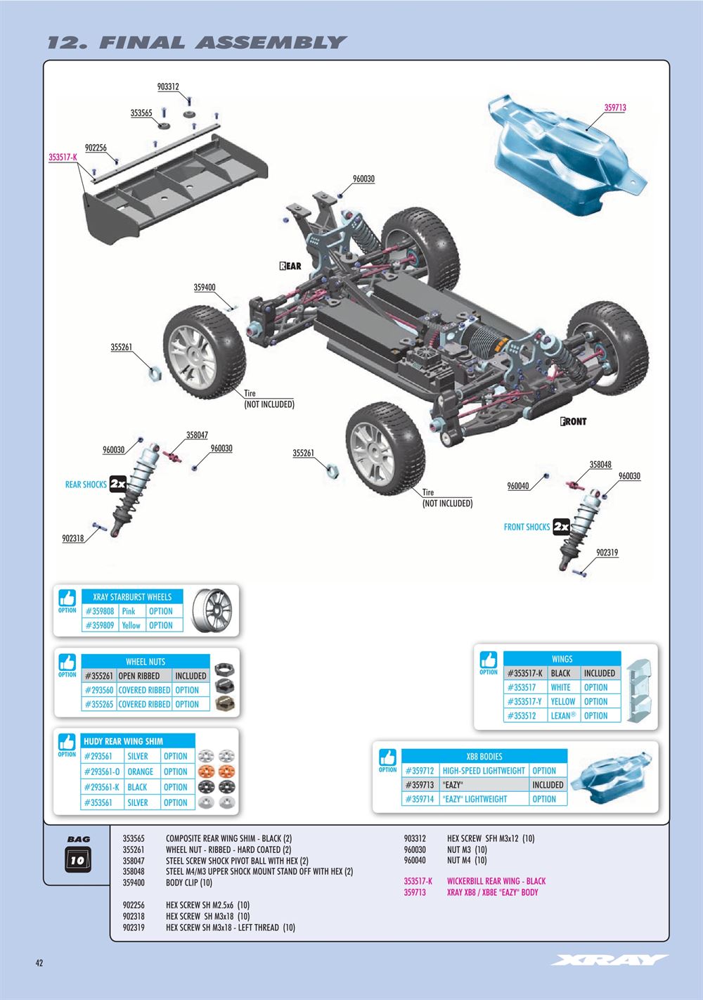 Xray - XB8E 2024 (XB8E'24) - Manual - Page 42