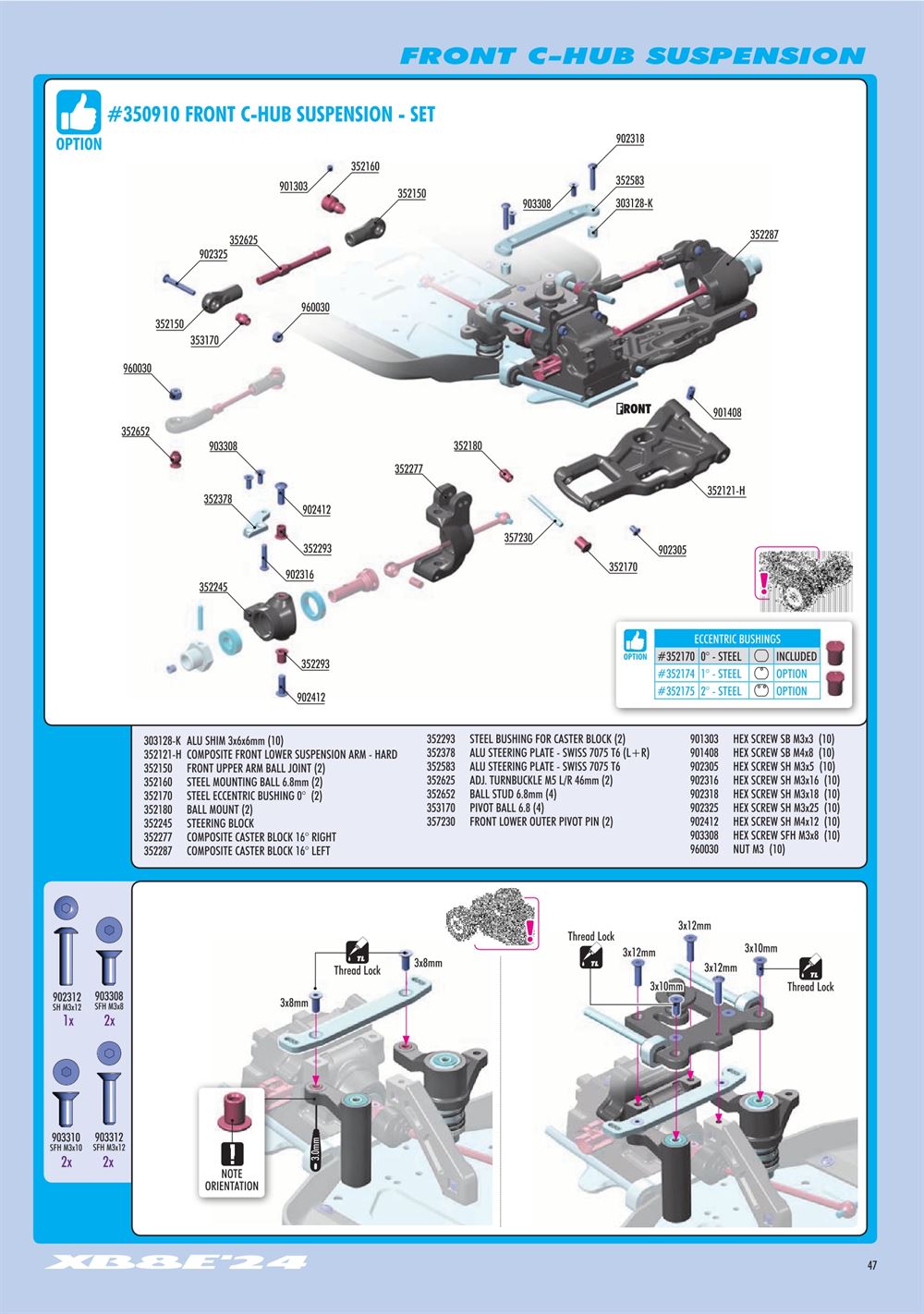 Xray - XB8E 2024 (XB8E'24) - Manual - Page 47
