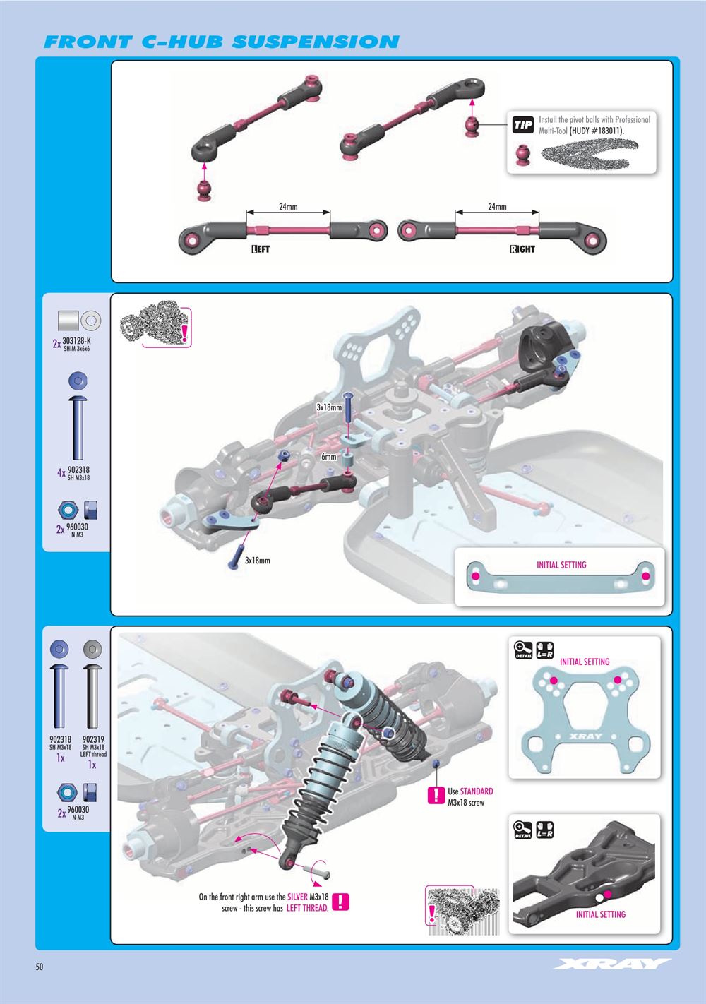 Xray - XB8E 2024 (XB8E'24) - Manual - Page 50