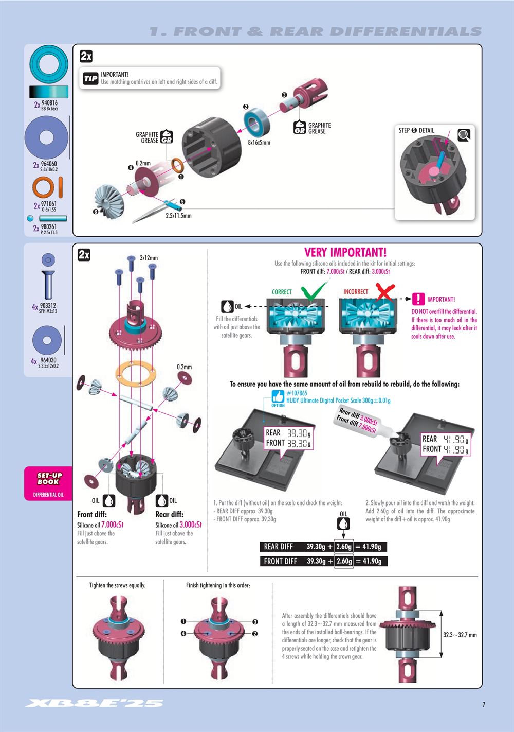 Xray - XB8E 2025 (XB8E'25) - Manual - Page 7