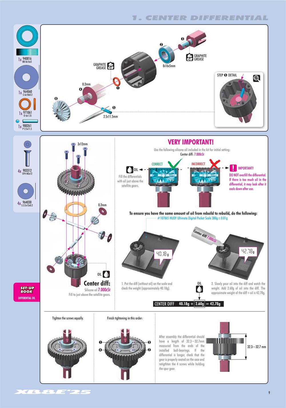 Xray - XB8E 2025 (XB8E'25) - Manual - Page 9