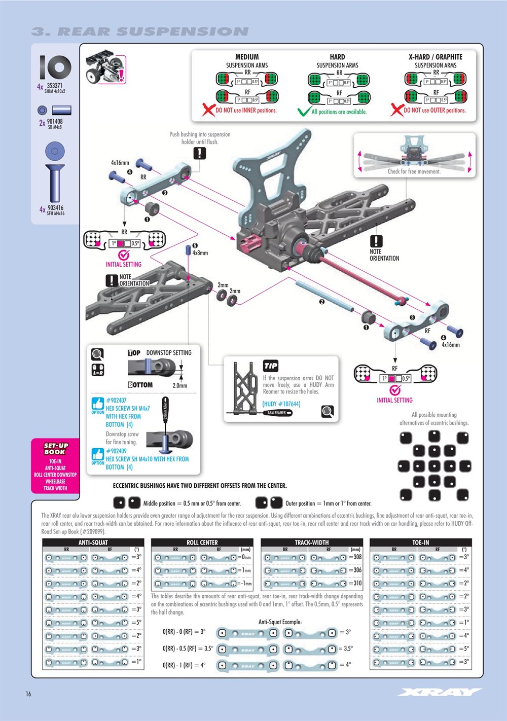 Xray - XB8E 2025 (XB8E'25) - Manual - Page 16