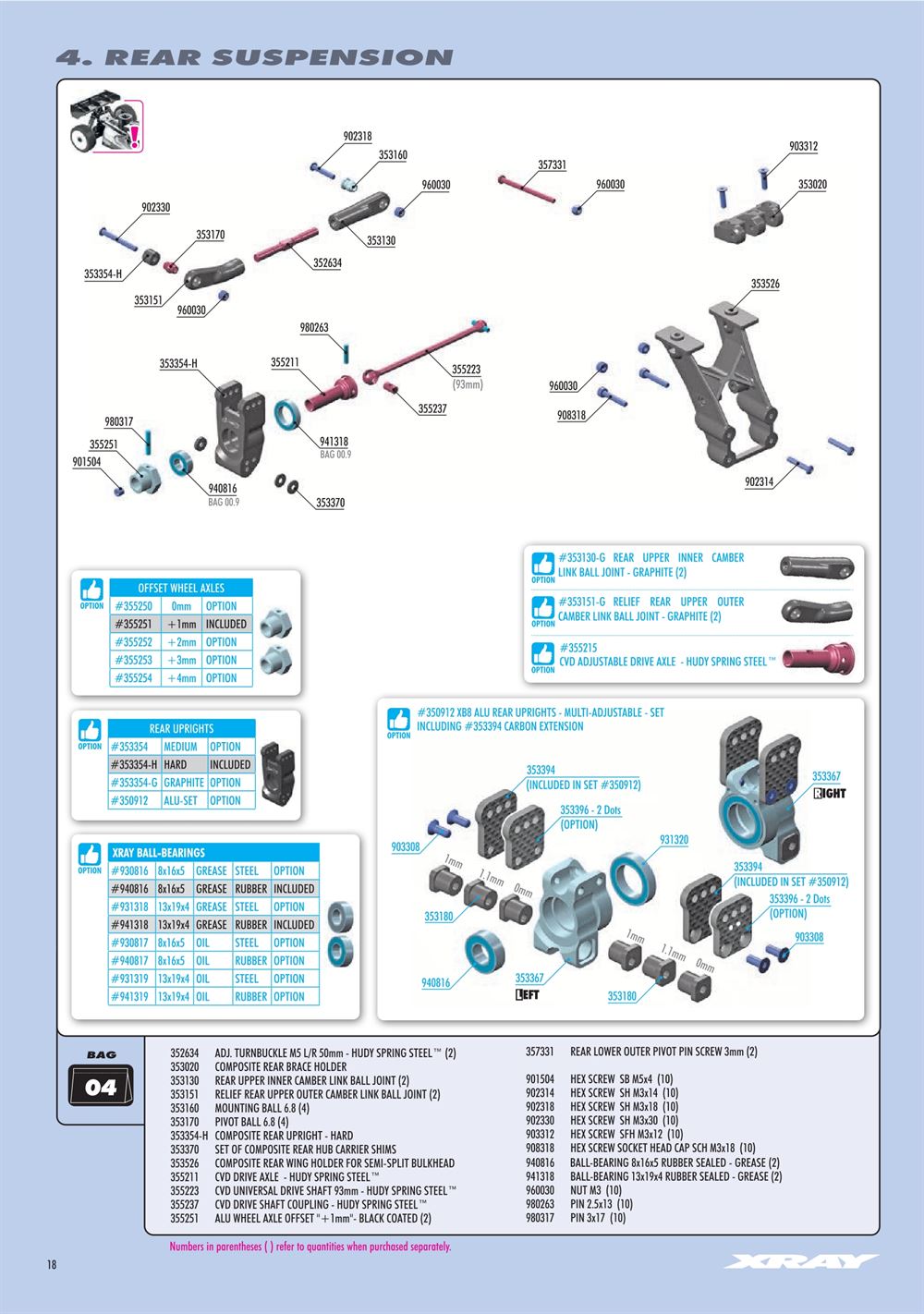 Xray - XB8E 2025 (XB8E'25) - Manual - Page 18