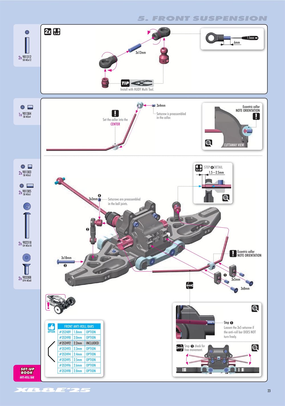 Xray - XB8E 2025 (XB8E'25) - Manual - Page 23