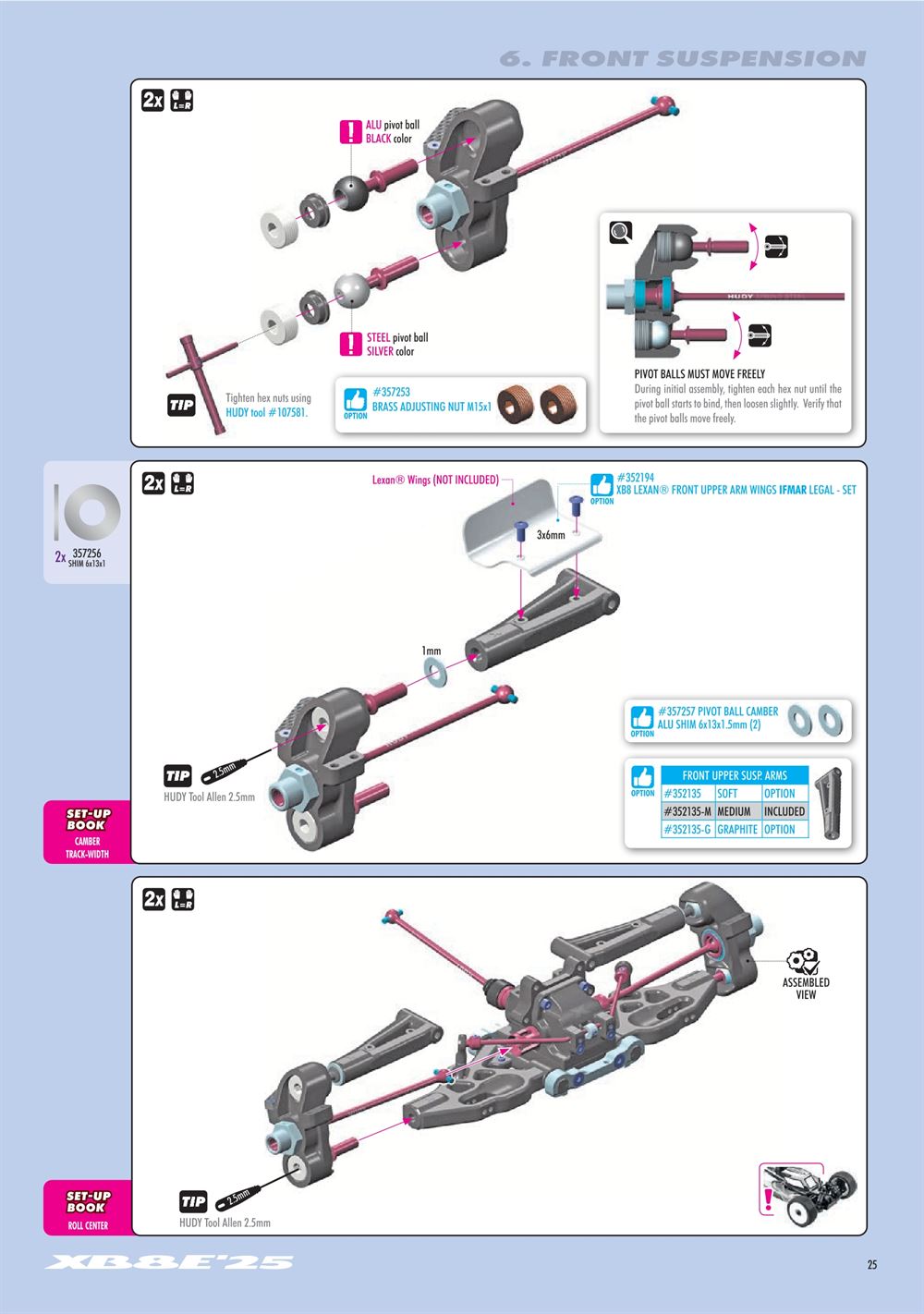 Xray - XB8E 2025 (XB8E'25) - Manual - Page 25