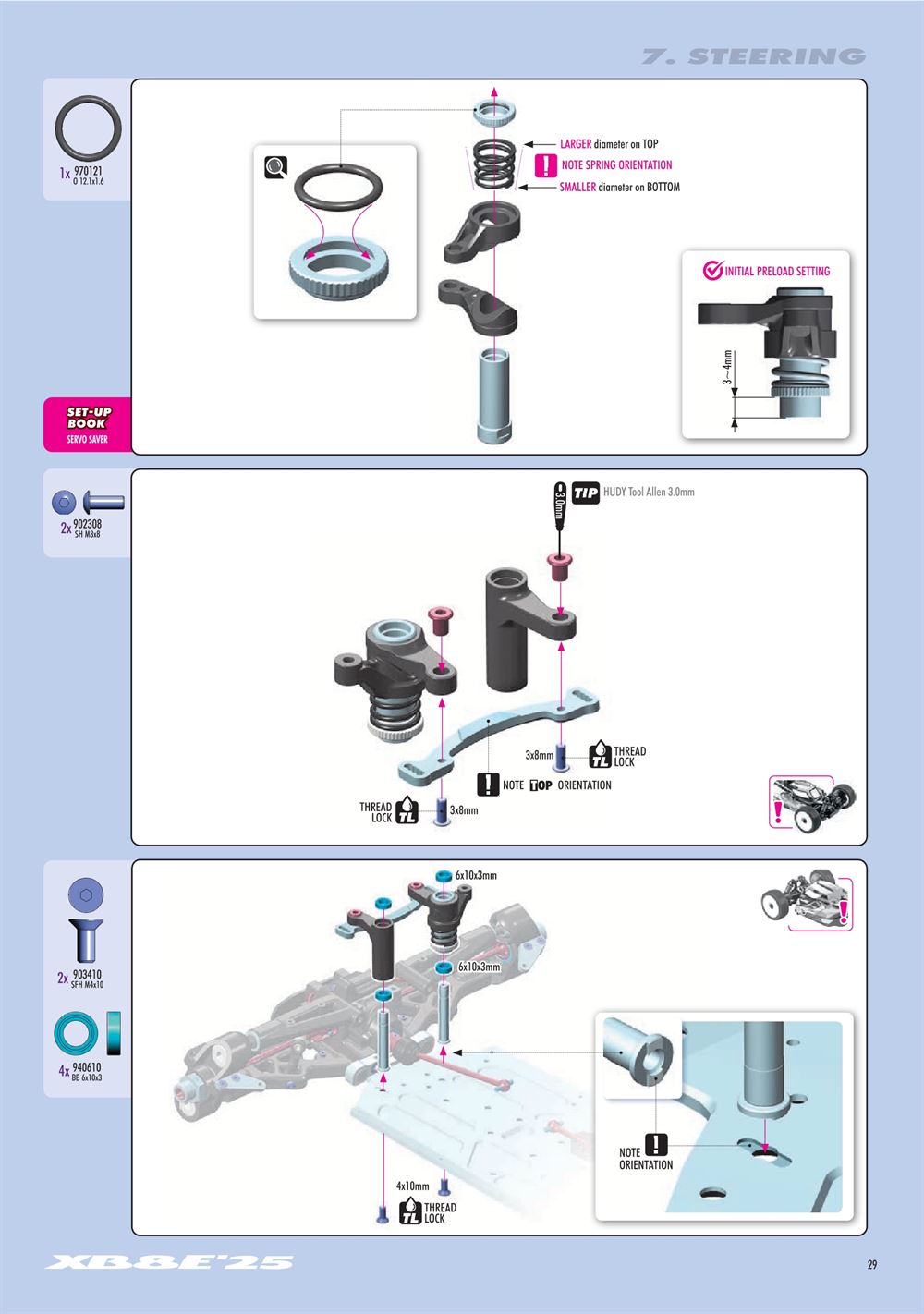 Xray - XB8E 2025 (XB8E'25) - Manual - Page 29