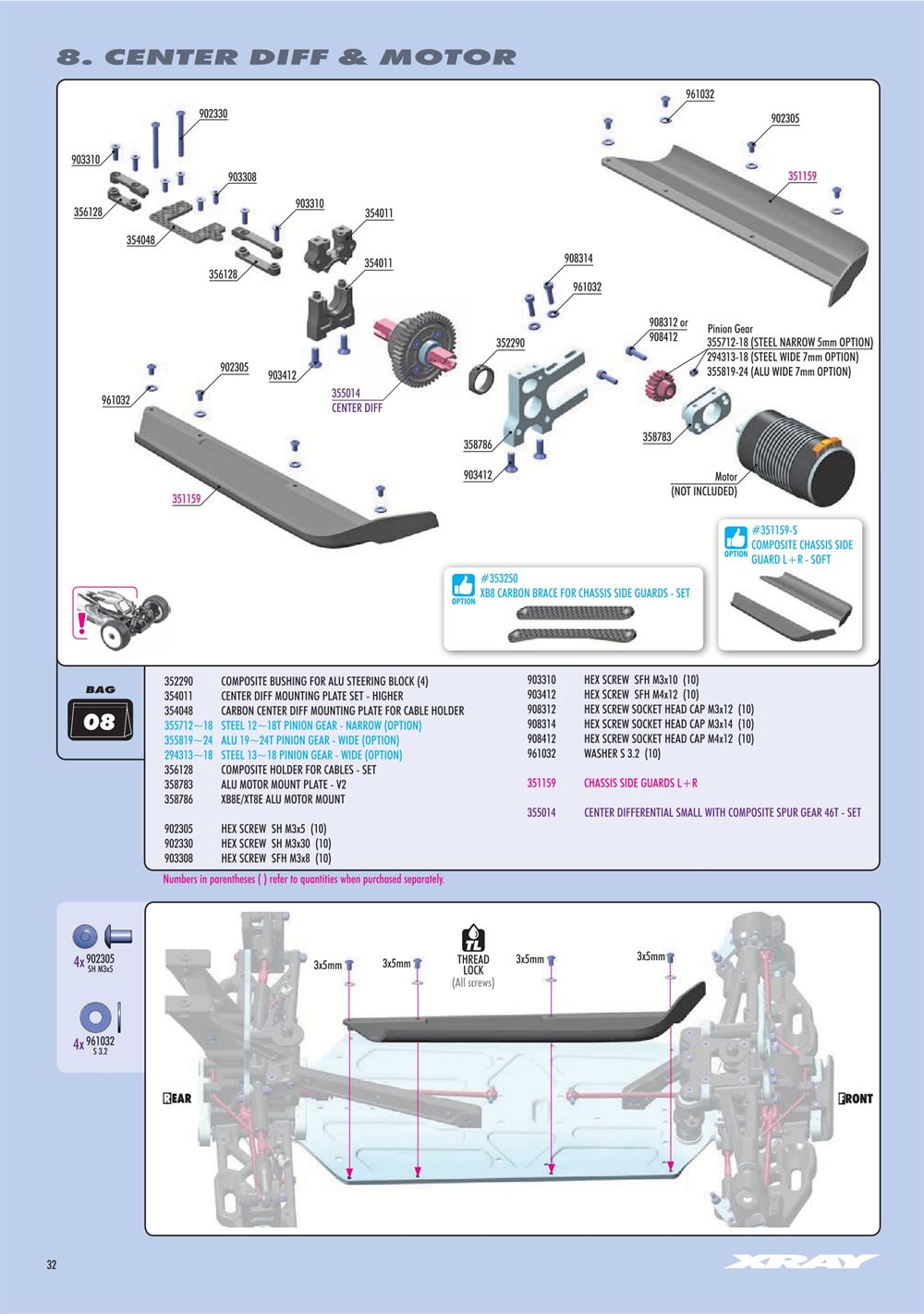 Xray - XB8E 2025 (XB8E'25) - Manual - Page 32