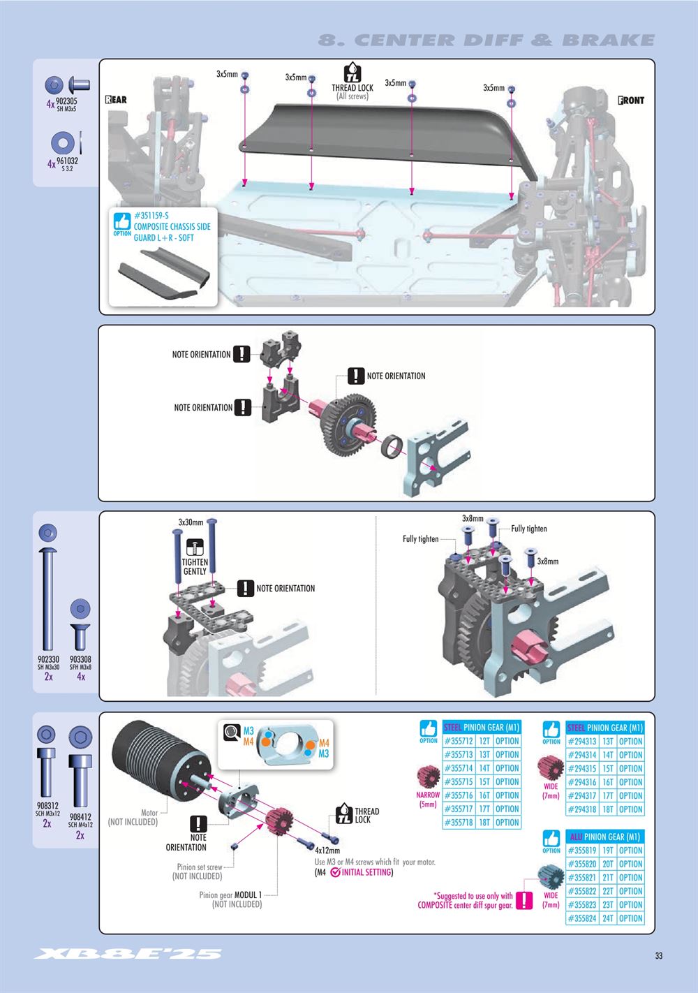 Xray - XB8E 2025 (XB8E'25) - Manual - Page 33