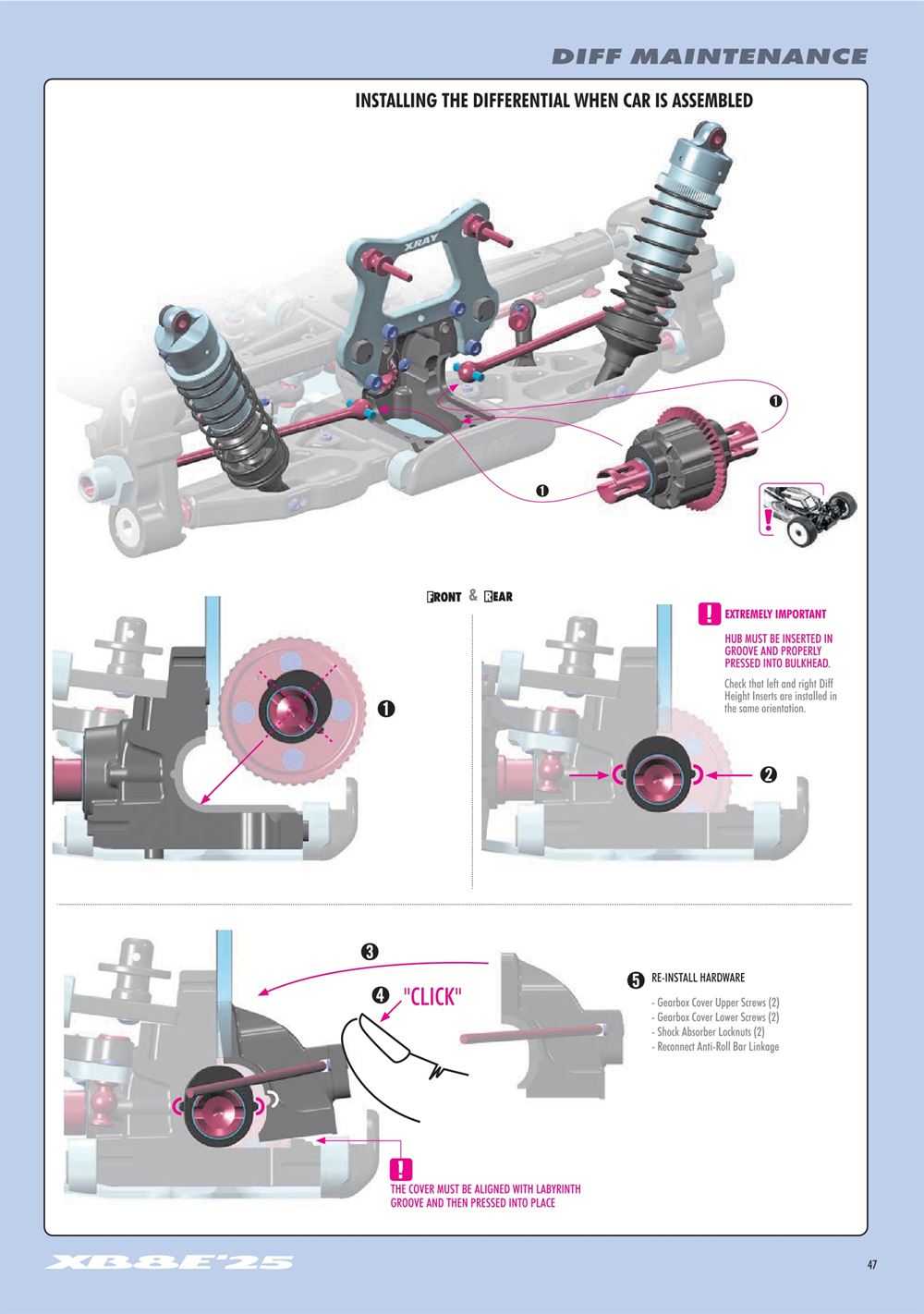 Xray - XB8E 2025 (XB8E'25) - Manual - Page 47