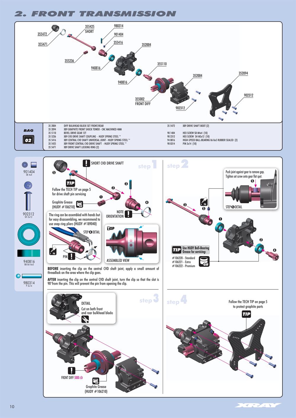 Xray - XB9 2012 - Manual - Page 10