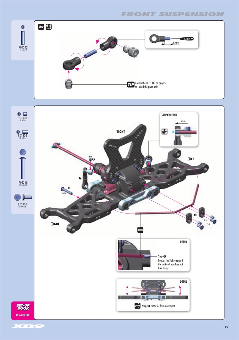 Xray - XB9 2012 - Manual - Page 19