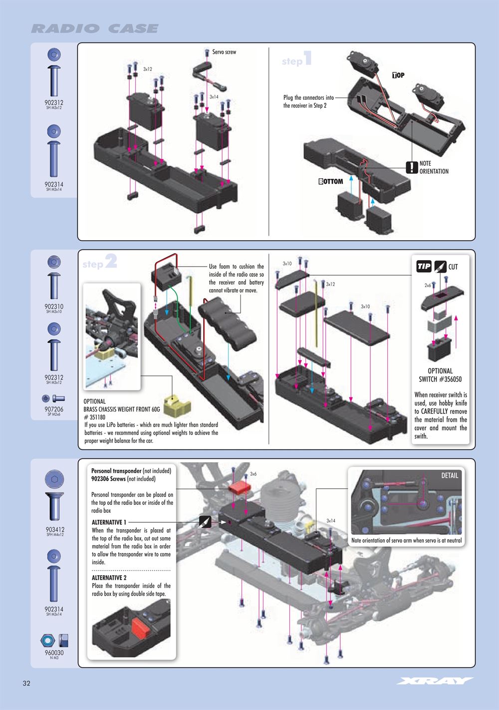 Xray - XB9 2012 - Manual - Page 32