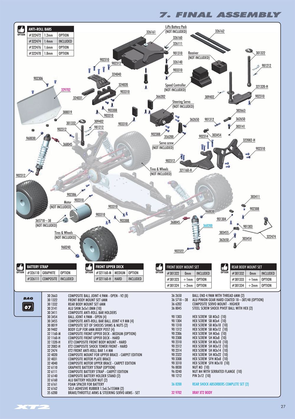 Xray - XT2 2018 (XT2'18) - Manual - Page 27